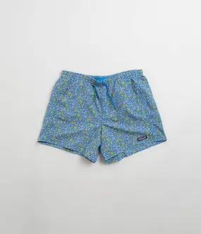 Patagonia Womens Baggies 5" Shorts - Floral Fun: Vessel Blue ElasticHem