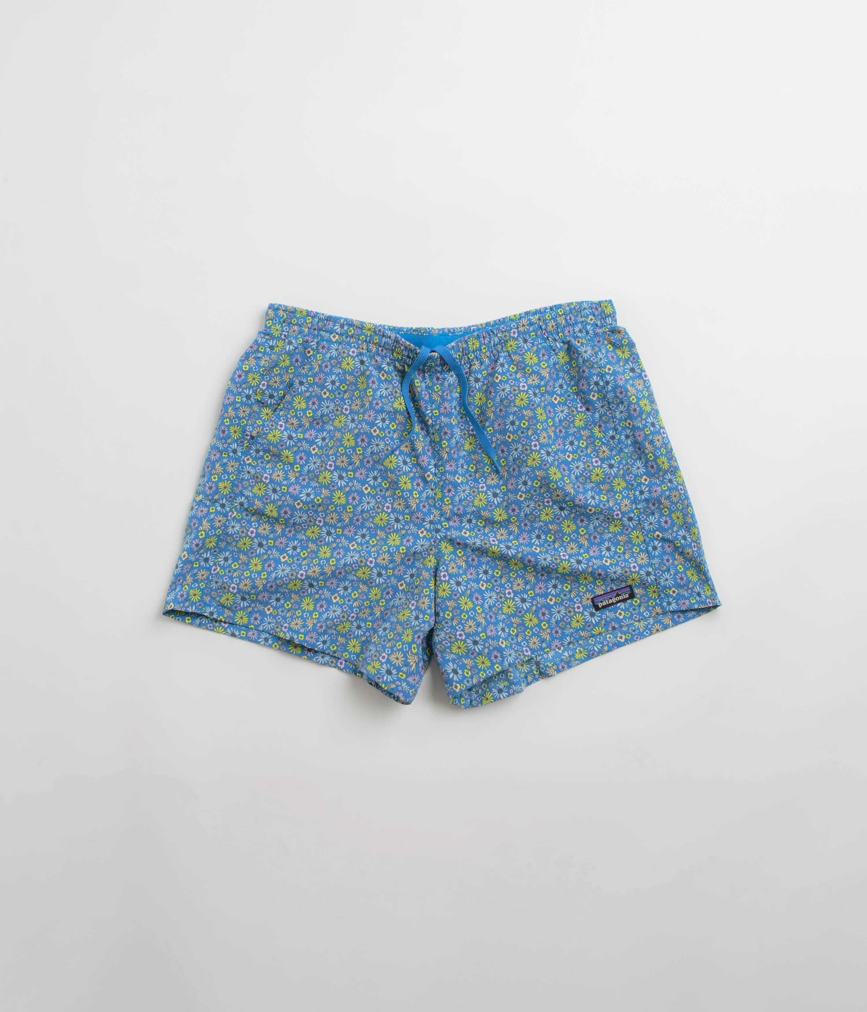 Patagonia Womens Baggies 5" Shorts - Floral Fun: Vessel Blue ElasticHem