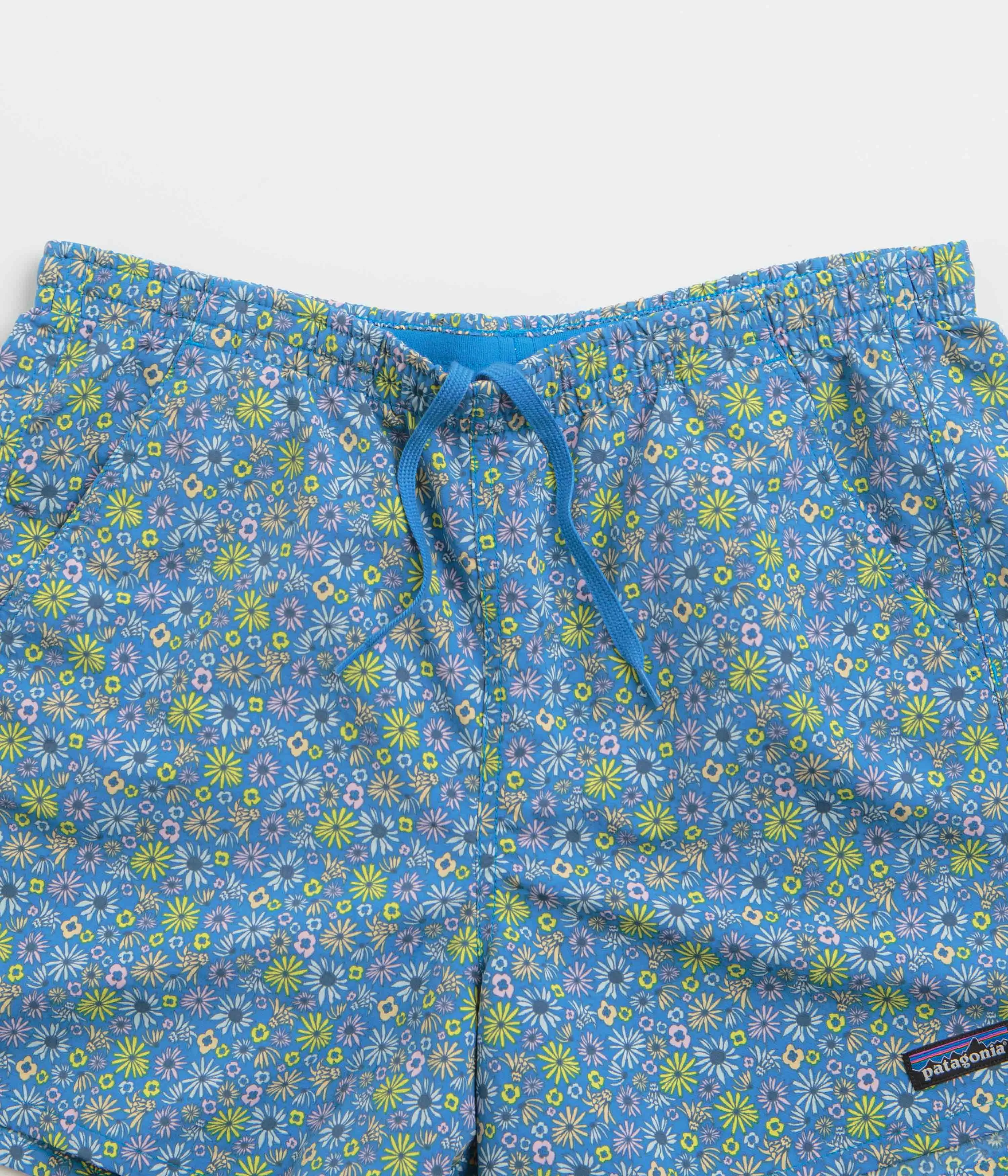 Patagonia Womens Baggies 5" Shorts - Floral Fun: Vessel Blue soccer uniform