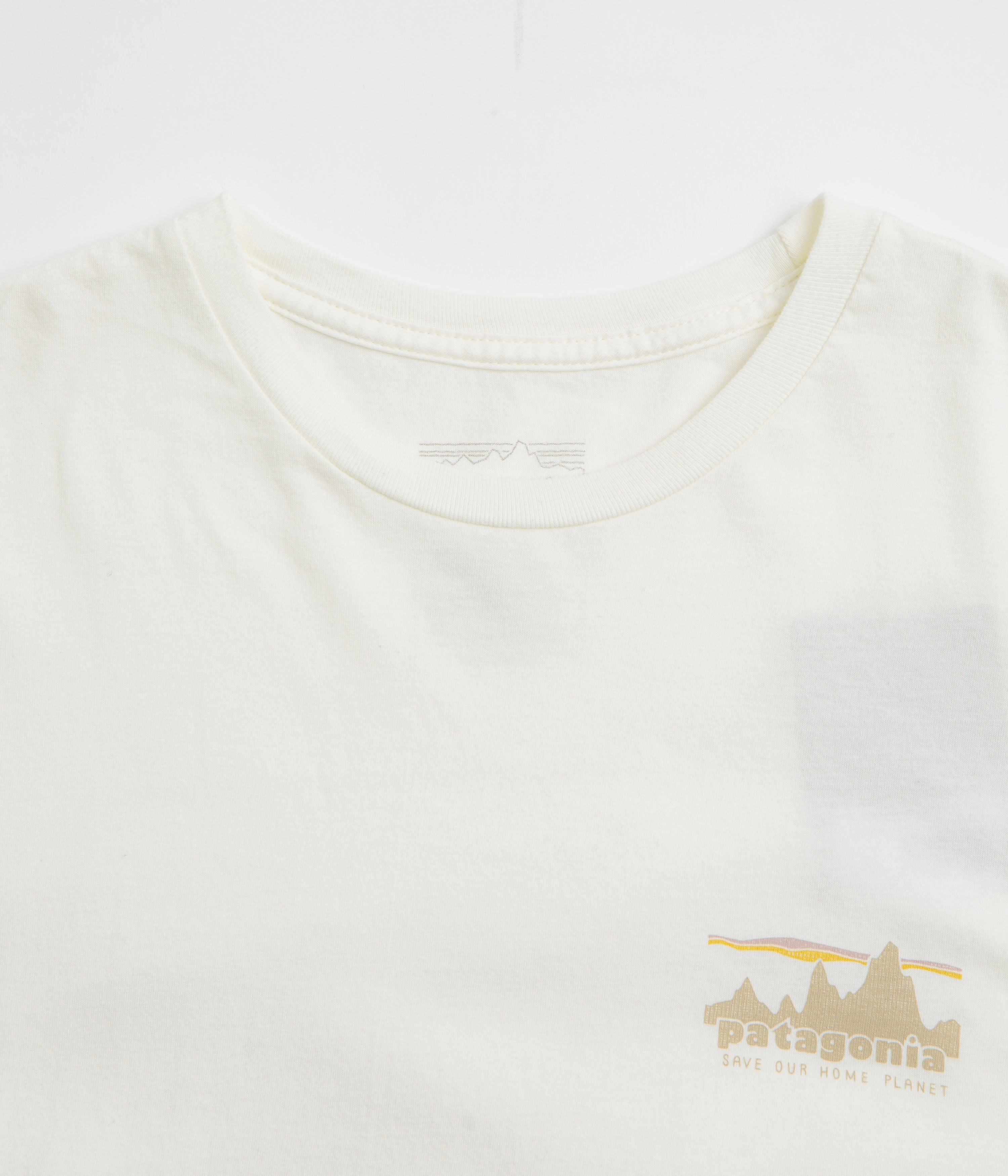 Patagonia 73 Skyline Organic T-Shirt - Birch White OdorResistantTechnology slim fit