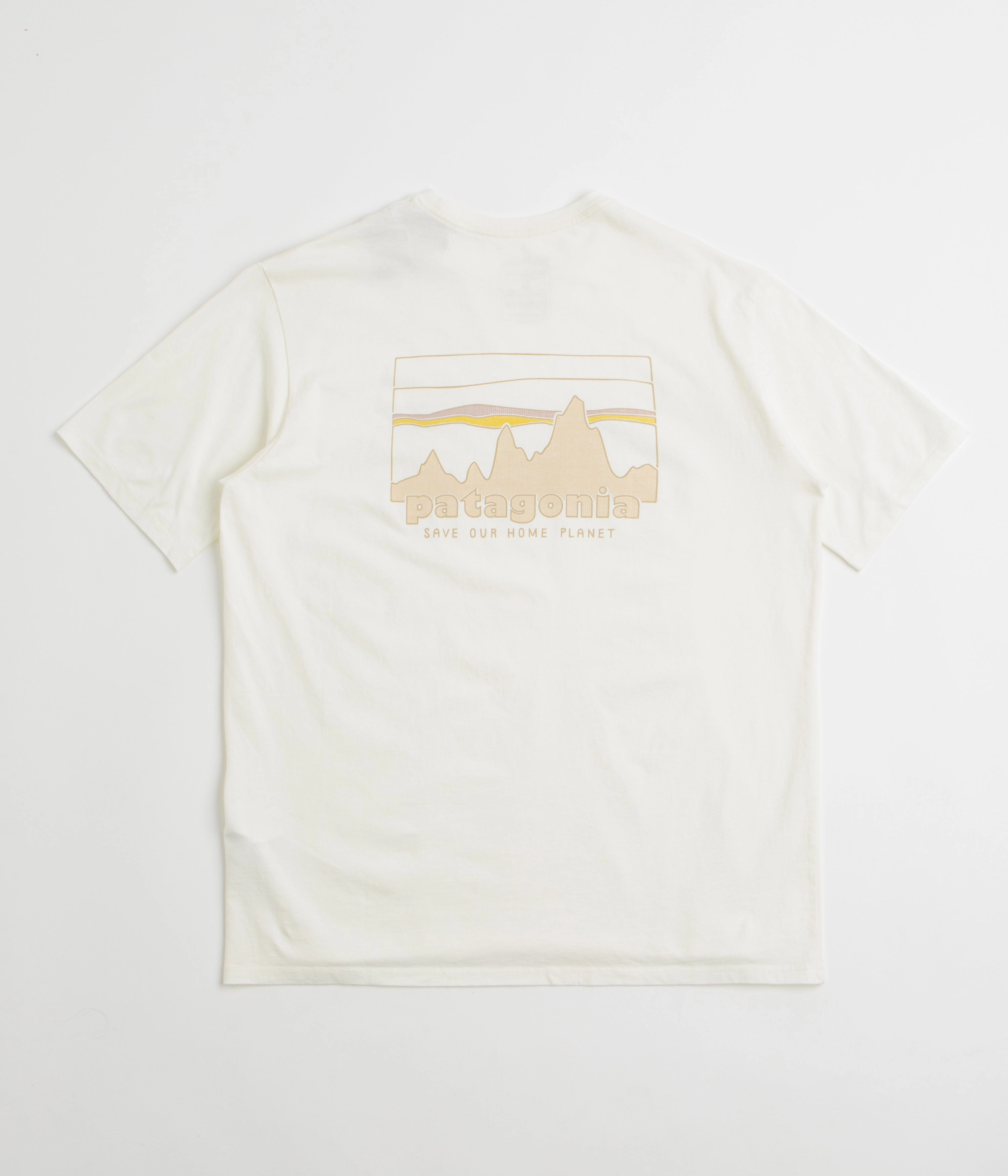 Patagonia 73 Skyline Organic T-Shirt - Birch White Stylish Wear Comfort and Fit
