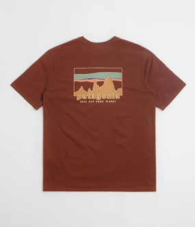 Patagonia 73 Skyline Organic T-Shirt - Dried Vanilla Cool Design All-Season Comfort