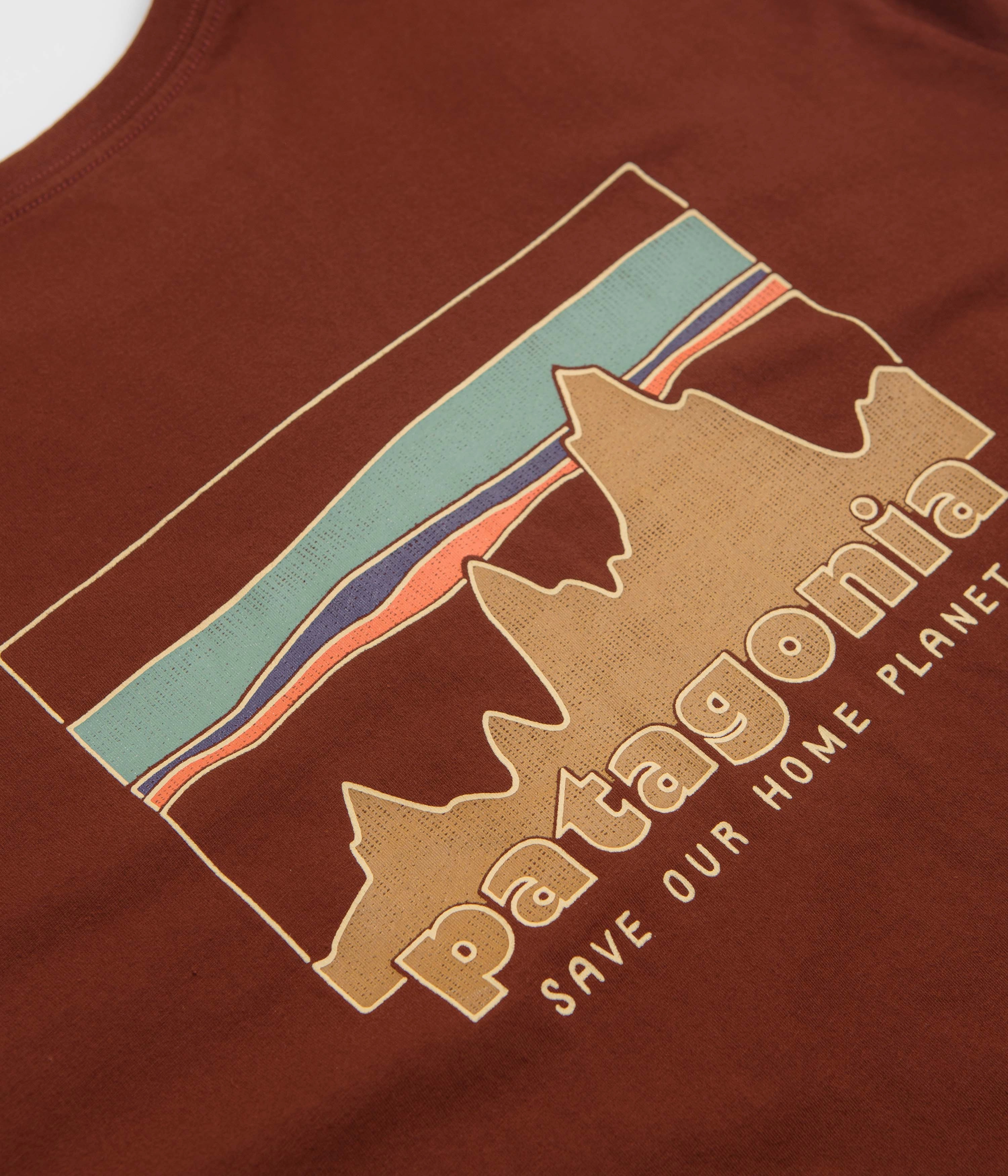 Layered Comfort Patagonia 73 Skyline Organic T-Shirt - Dried Vanilla