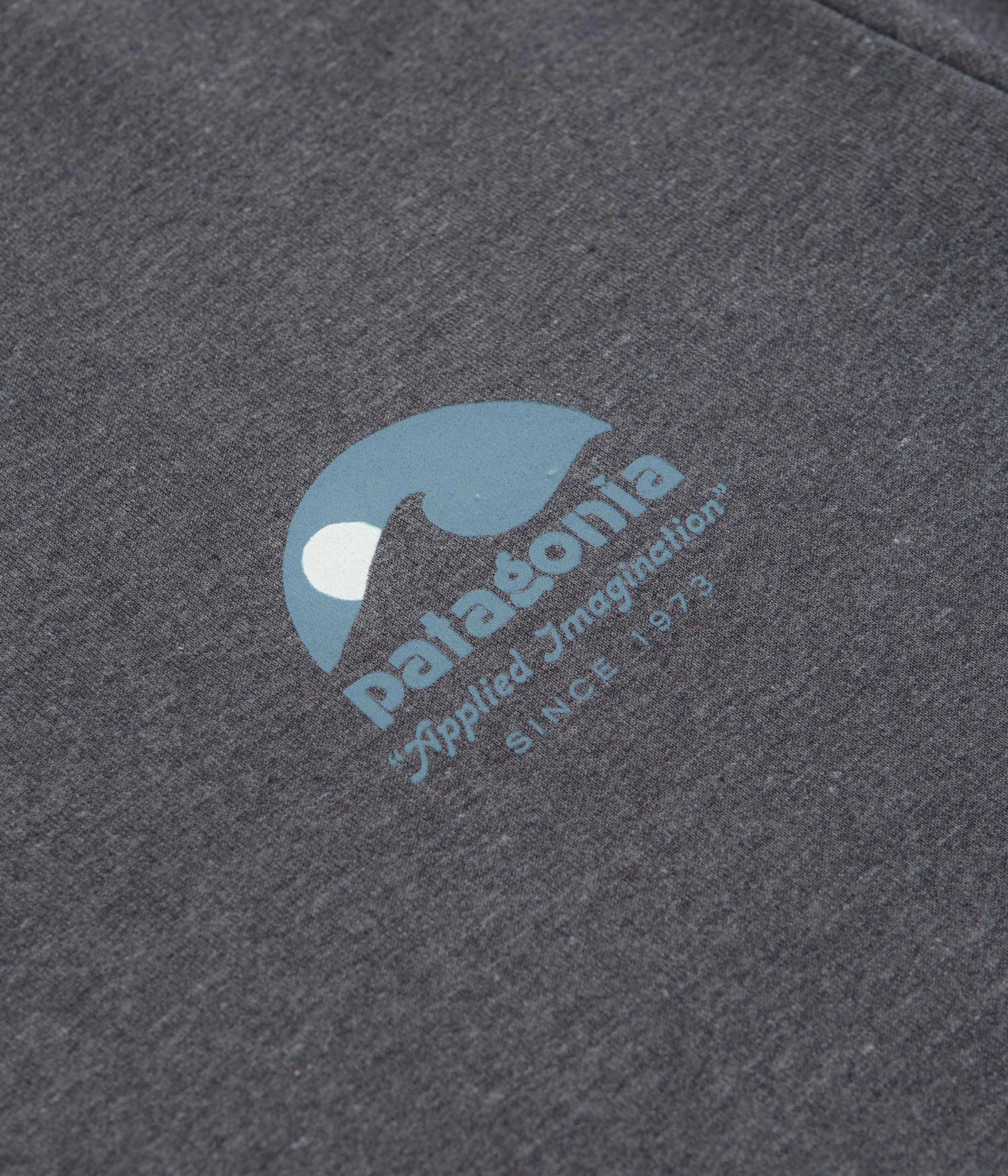 Patagonia Applied Imagination Wildrise Crewneck Sweatshirt - Ink Black comfortable for sitting