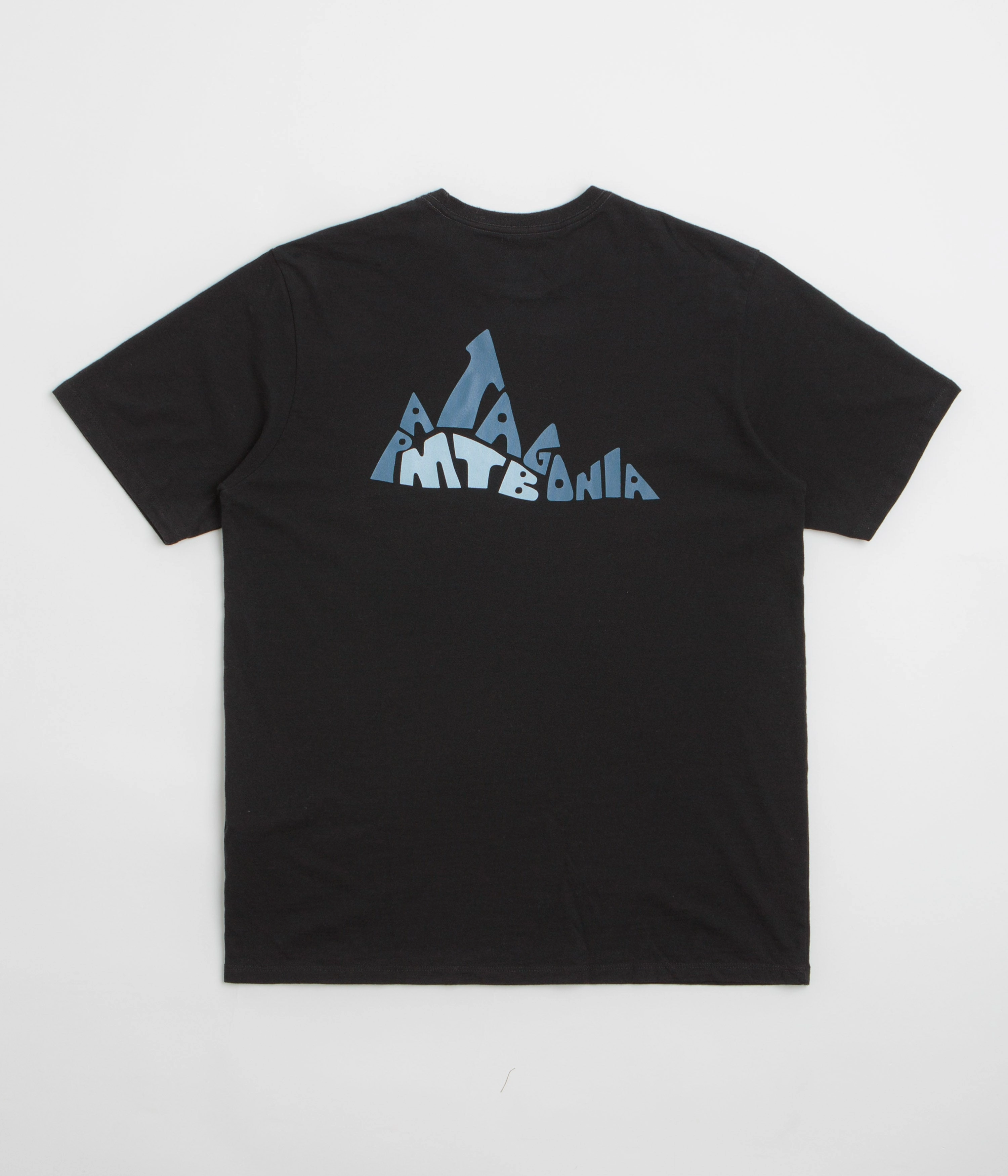 Lightweight Material Soft Design Patagonia Berm Logo Responsibili-Tee T-Shirt - Black