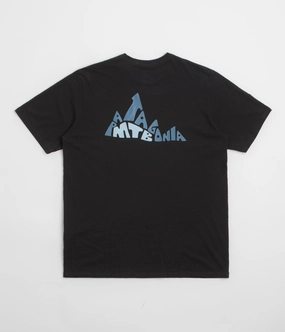 Lightweight Material Soft Design Patagonia Berm Logo Responsibili-Tee T-Shirt - Black