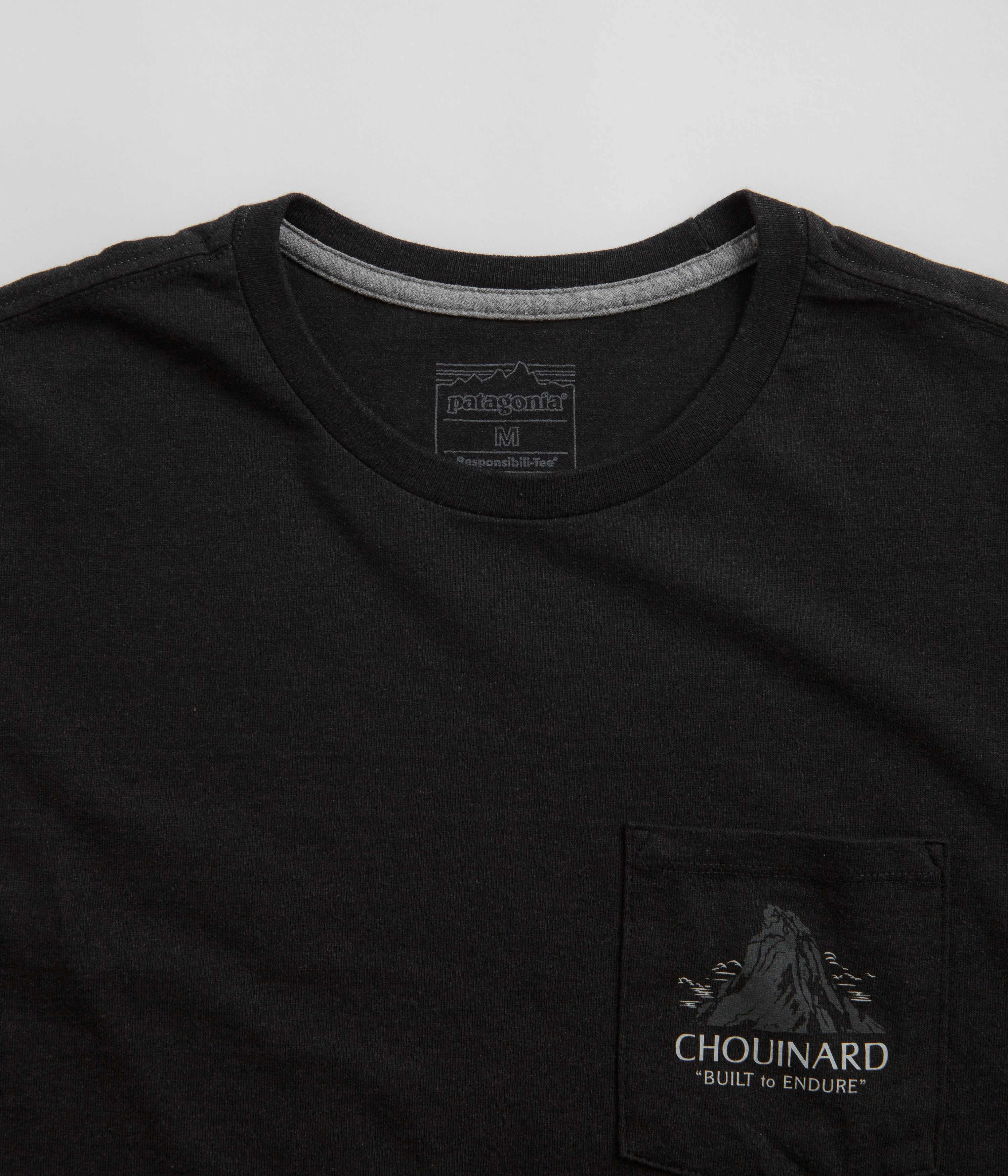 All-Purpose Comfort Patagonia Chouinard Crest Pocket Responsibili-Tee T-Shirt - Ink Black