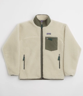 Muted Style Patagonia Classic Retro-X Jacket - Dark Natural / Basin Green