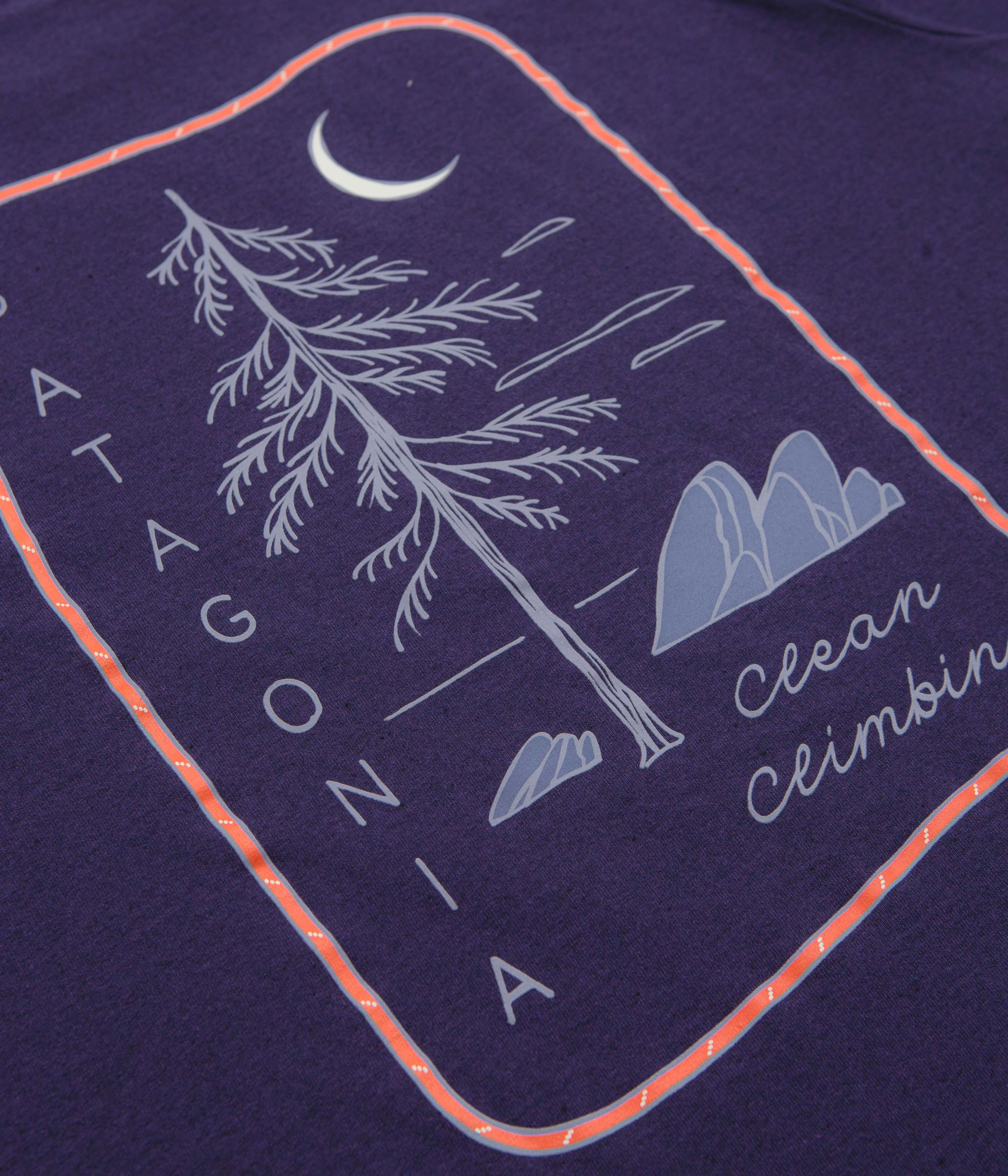 Patagonia Clean Climb Roots Responsibili-Tee T-Shirt - Plummet Purple stain resistant coating Comfortable Design