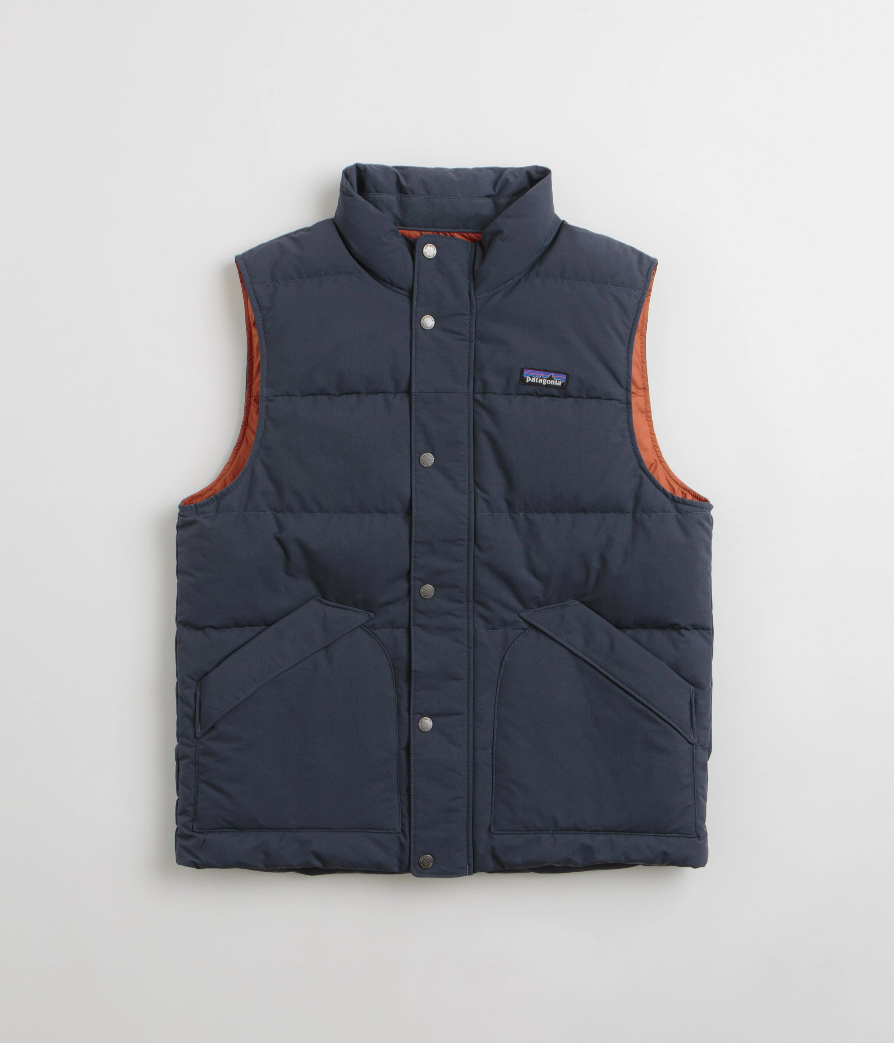 Patagonia Downdrift Vest - Smolder Blue Dual Zip Functionality Elderly