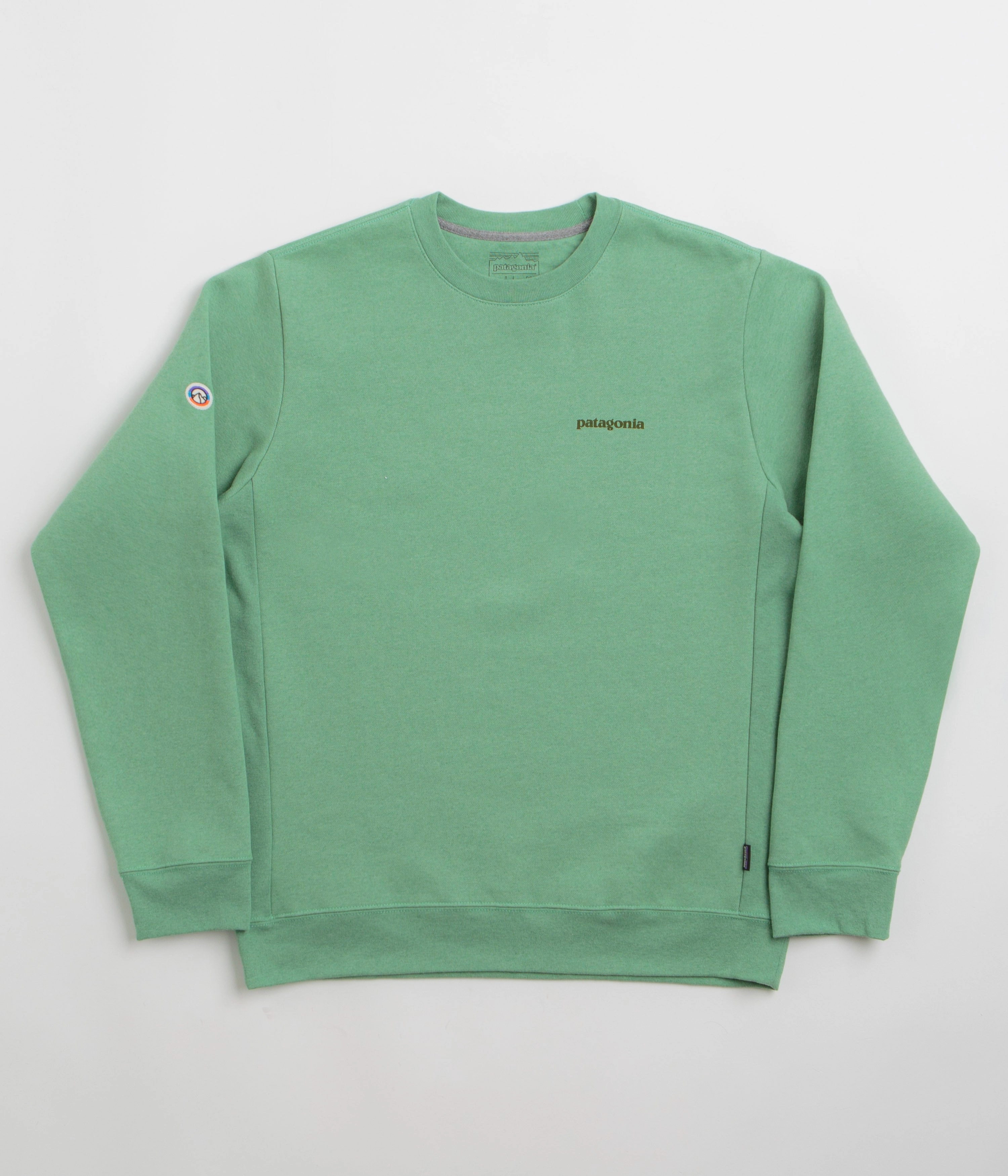 Patagonia Fitz Roy Icon Uprisal Crewneck Sweatshirt - Ellwood Green Adventure Ready