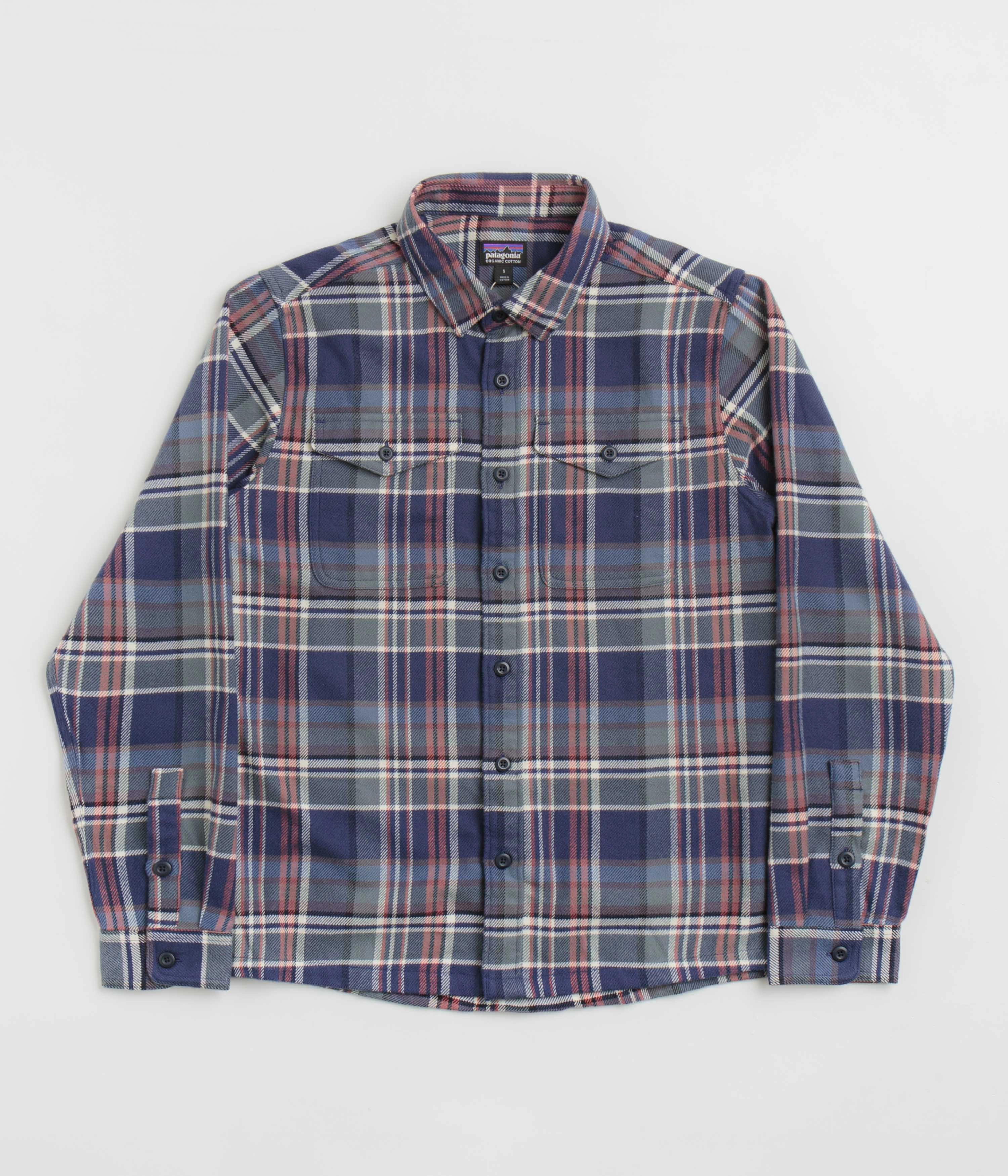 Tall friendly Patagonia Fjord Flannel Shirt - Adventurer: New Navy
