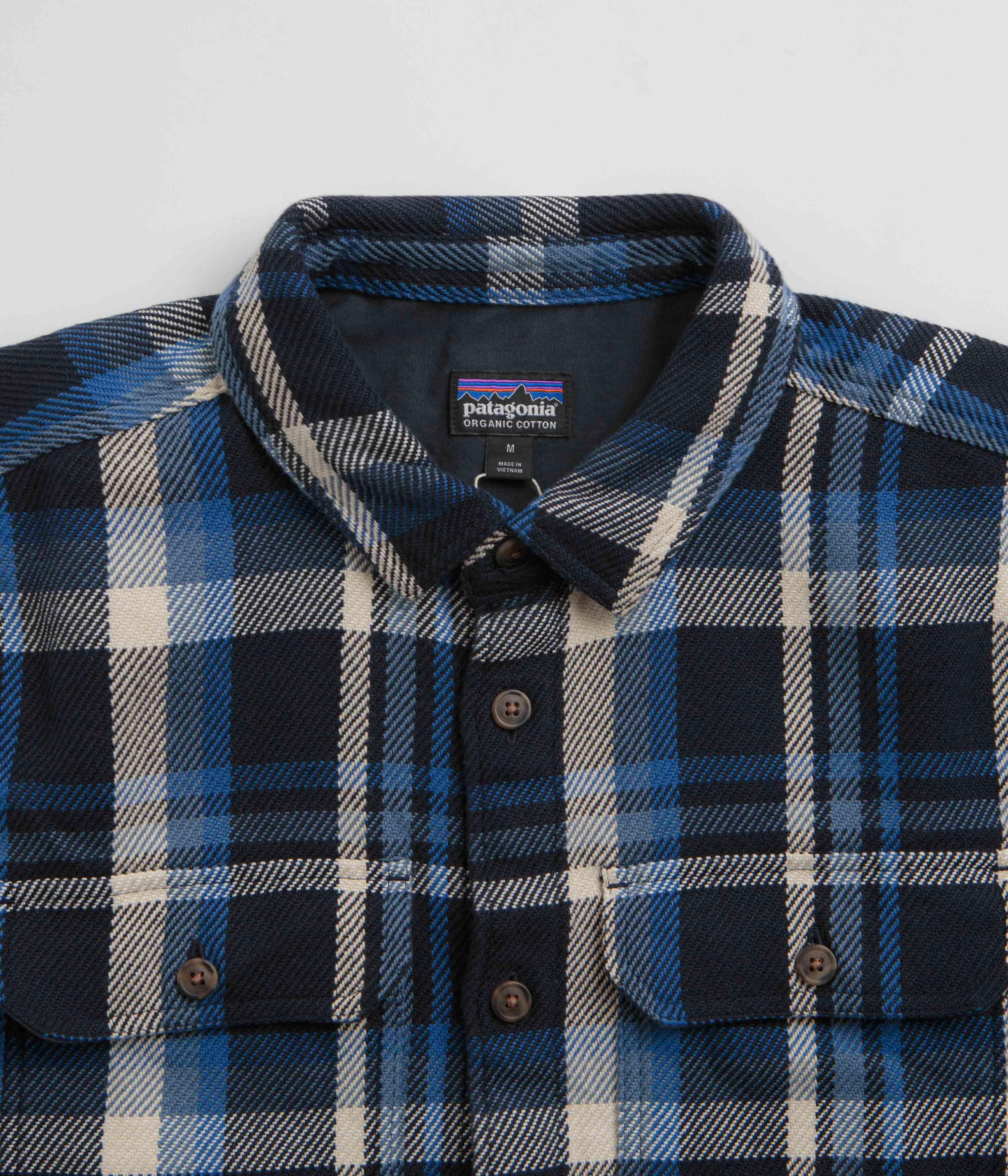 Abstract print Patagonia Fjord Loft Shirt - Coastal Sunset: Pitch Blue