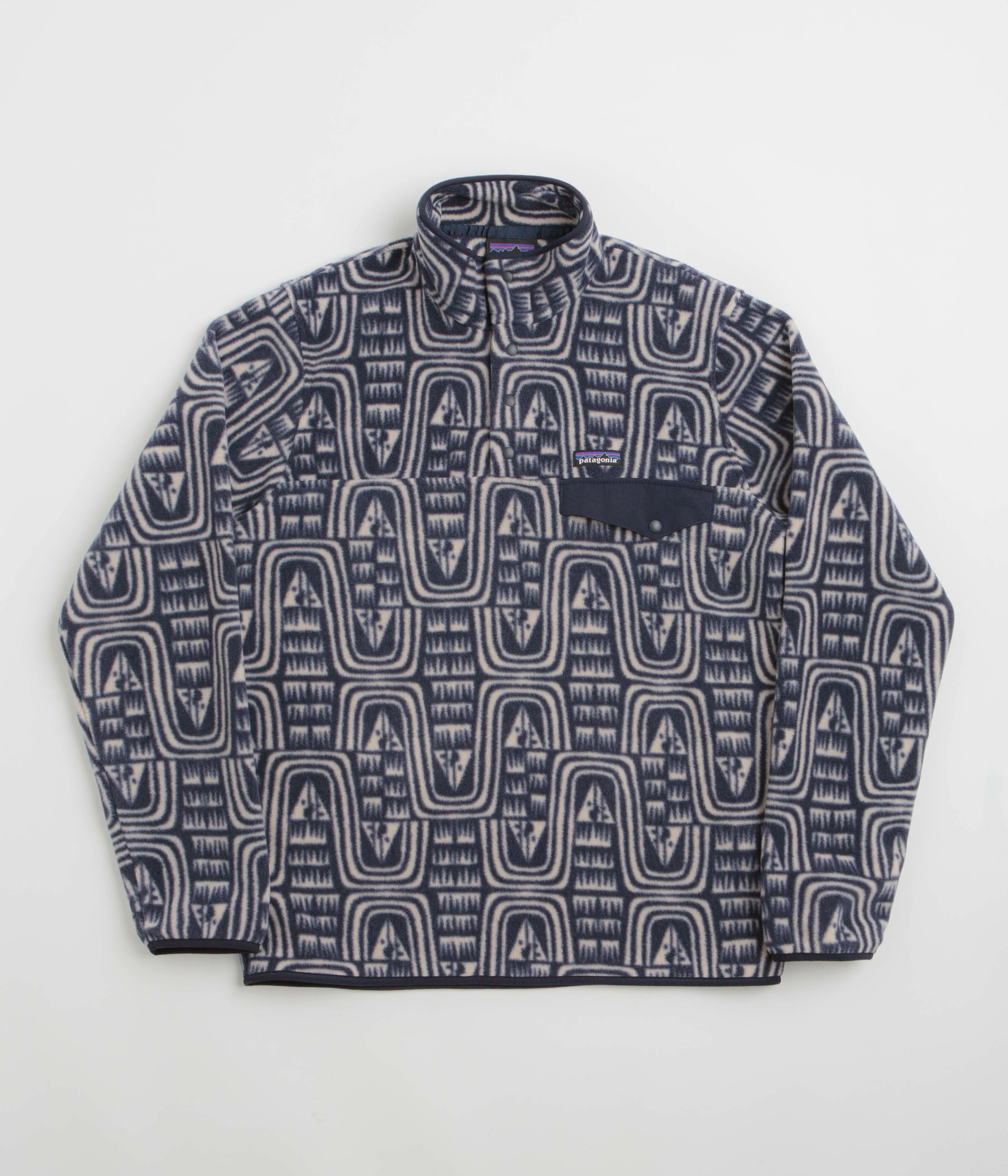 Patagonia Lightweight Synchilla Snap-T Fleece - Flow: Sunken Blue Active Comfort Gear Minimal Style