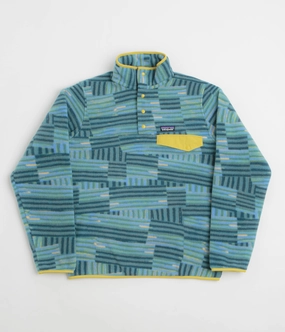 Mountain Walk City Utility Patagonia Lightweight Synchilla Snap-T Fleece - Quilty Fitz: Wetland Blue