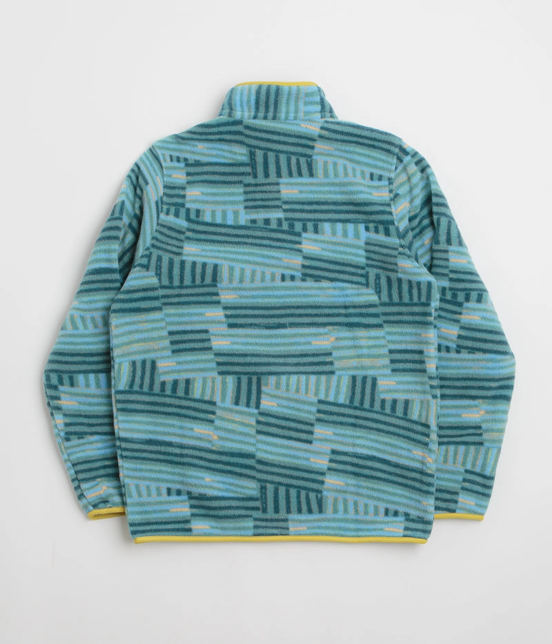 Patagonia Lightweight Synchilla Snap-T Fleece - Quilty Fitz: Wetland Blue Weekend Wear Seasonal Wardrobe