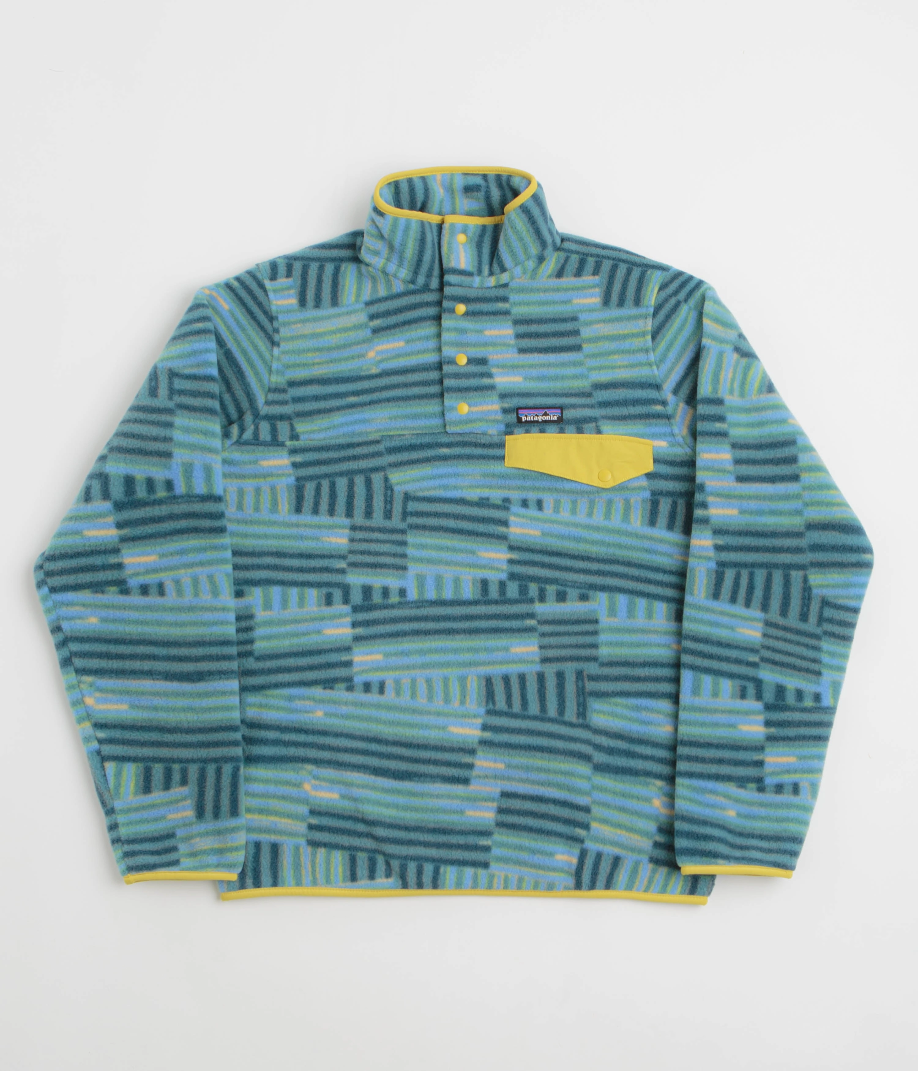 Mountain Walk City Utility Patagonia Lightweight Synchilla Snap-T Fleece - Quilty Fitz: Wetland Blue