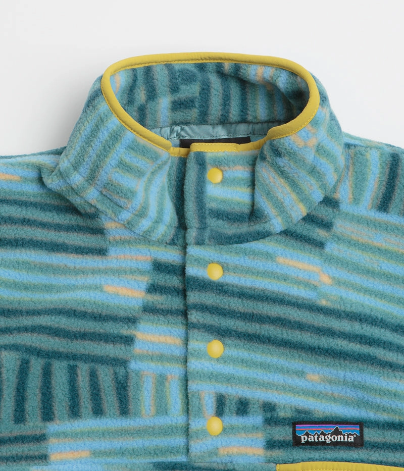 Patagonia Lightweight Synchilla Snap-T Fleece - Quilty Fitz: Wetland Blue Casual Everyday Versatile Look