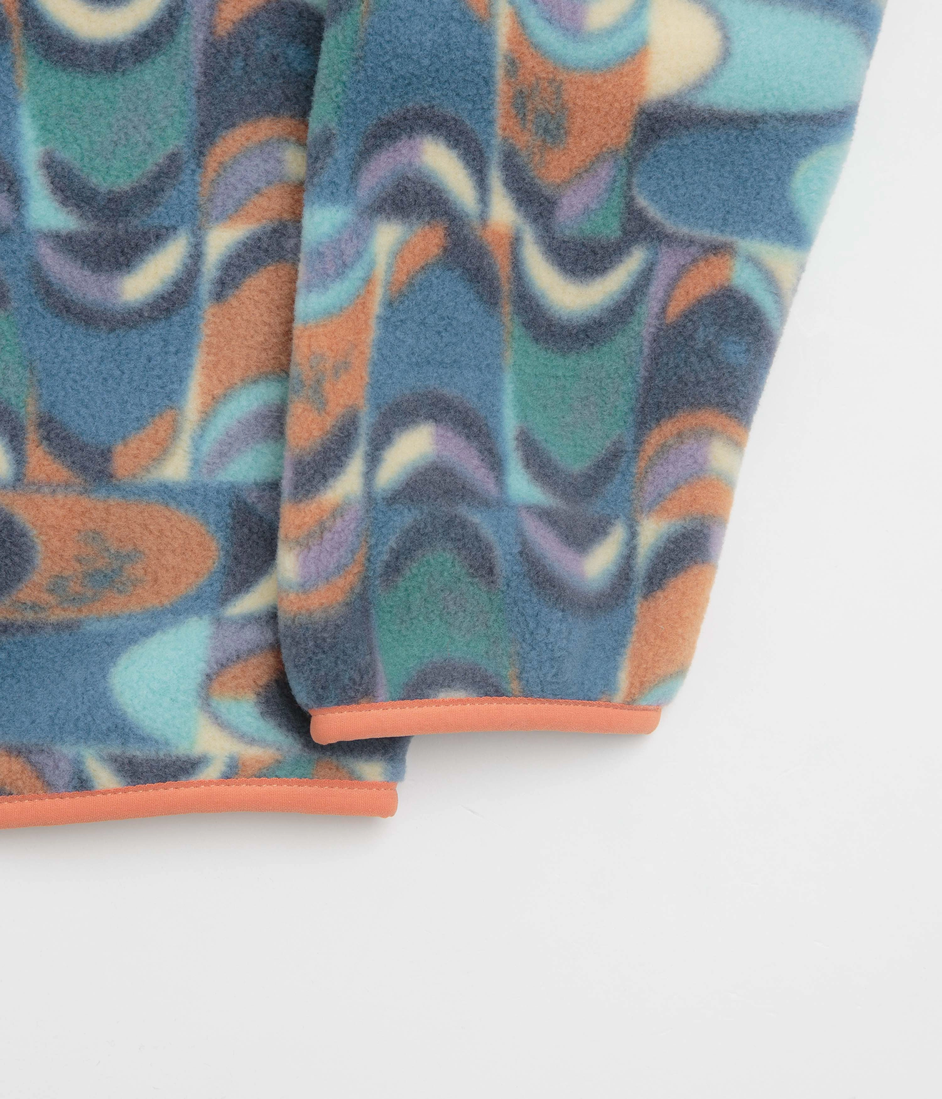 Breathable Feel Patagonia Lightweight Synchilla Snap-T Fleece - Swallowtail Geo: Still Blue