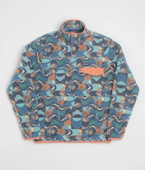Patagonia Lightweight Synchilla Snap-T Fleece - Swallowtail Geo: Still Blue Base Coverage