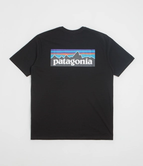 Modern Trend Look coordinate with other items Patagonia P-6 Logo Responsibili-Tee T-Shirt - Black