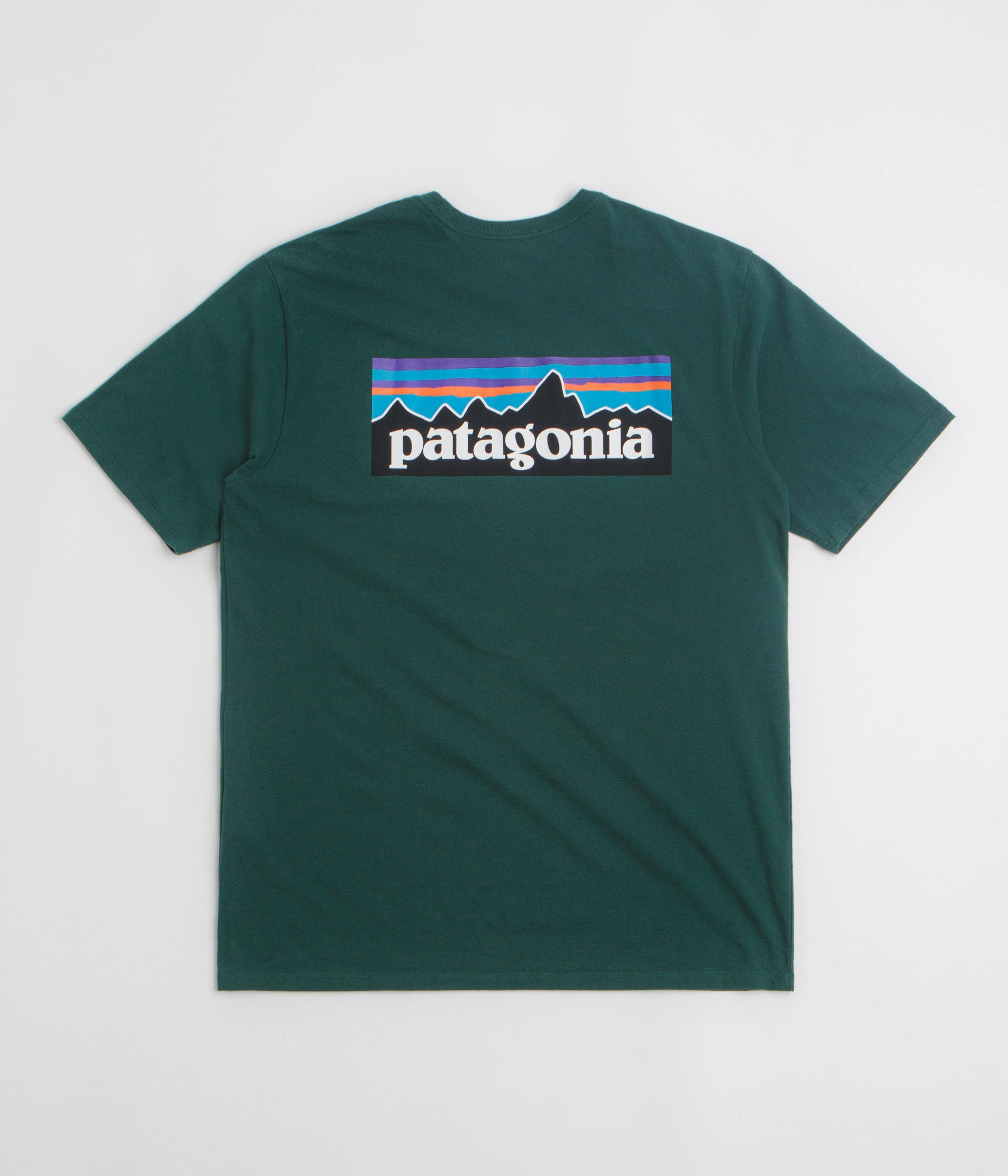 Ethically Sourced Cotton Soft and Light Wear Patagonia P-6 Logo Responsibili-Tee T-Shirt - Cascade Green