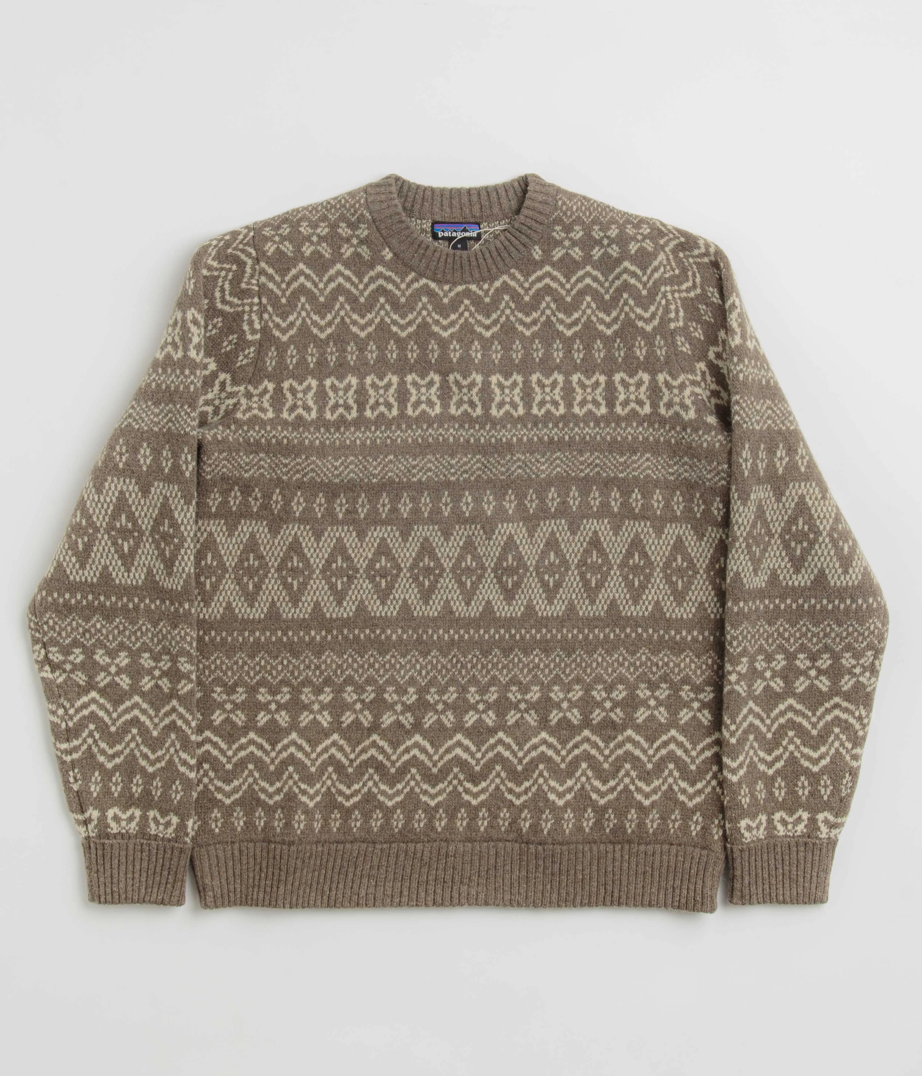 product date night charm factor Patagonia Recycled Wool Sweatshirt - Helmsman: Seabird Grey