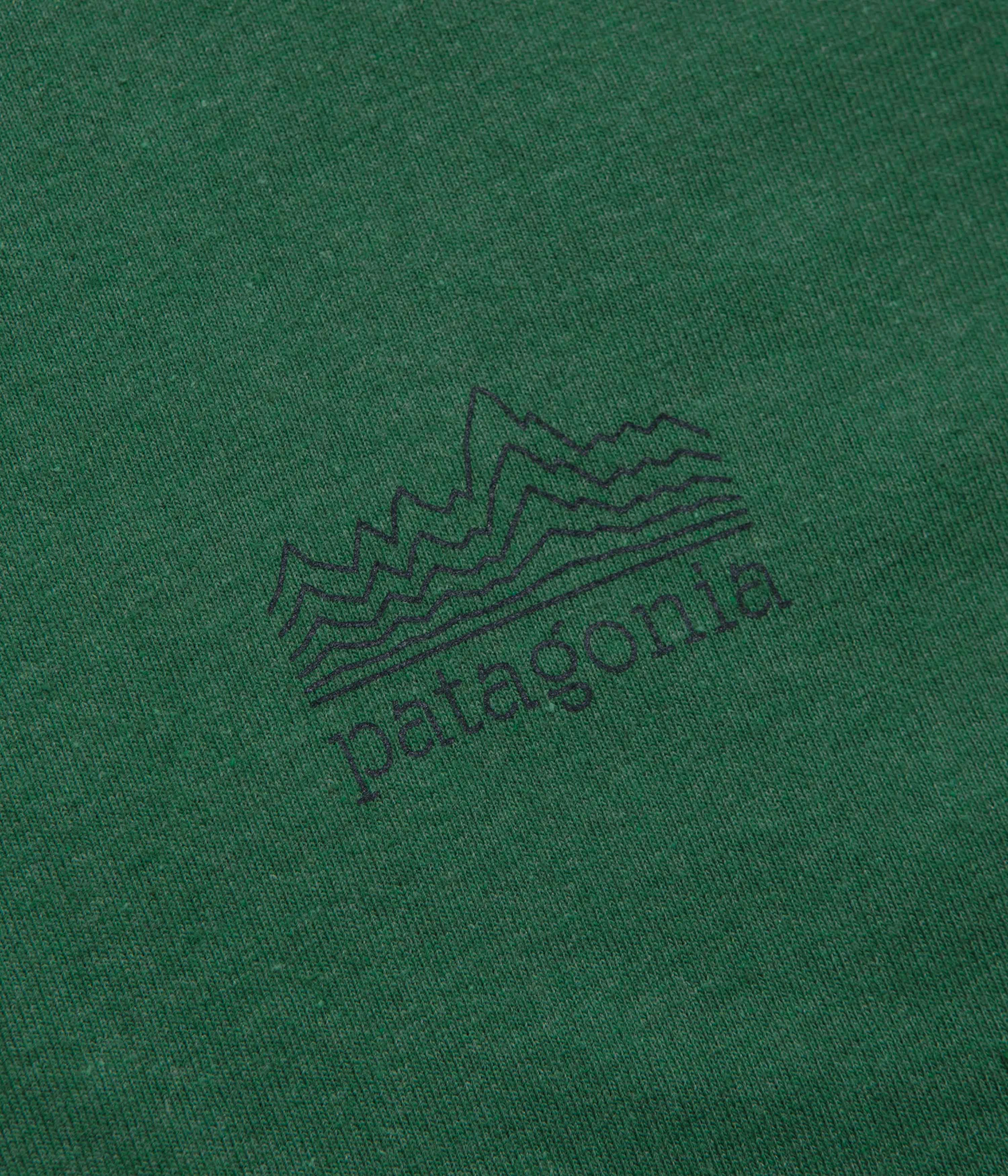 Patagonia Strataspire Responsibili-Tee T-Shirt - Heartleaf Green print design