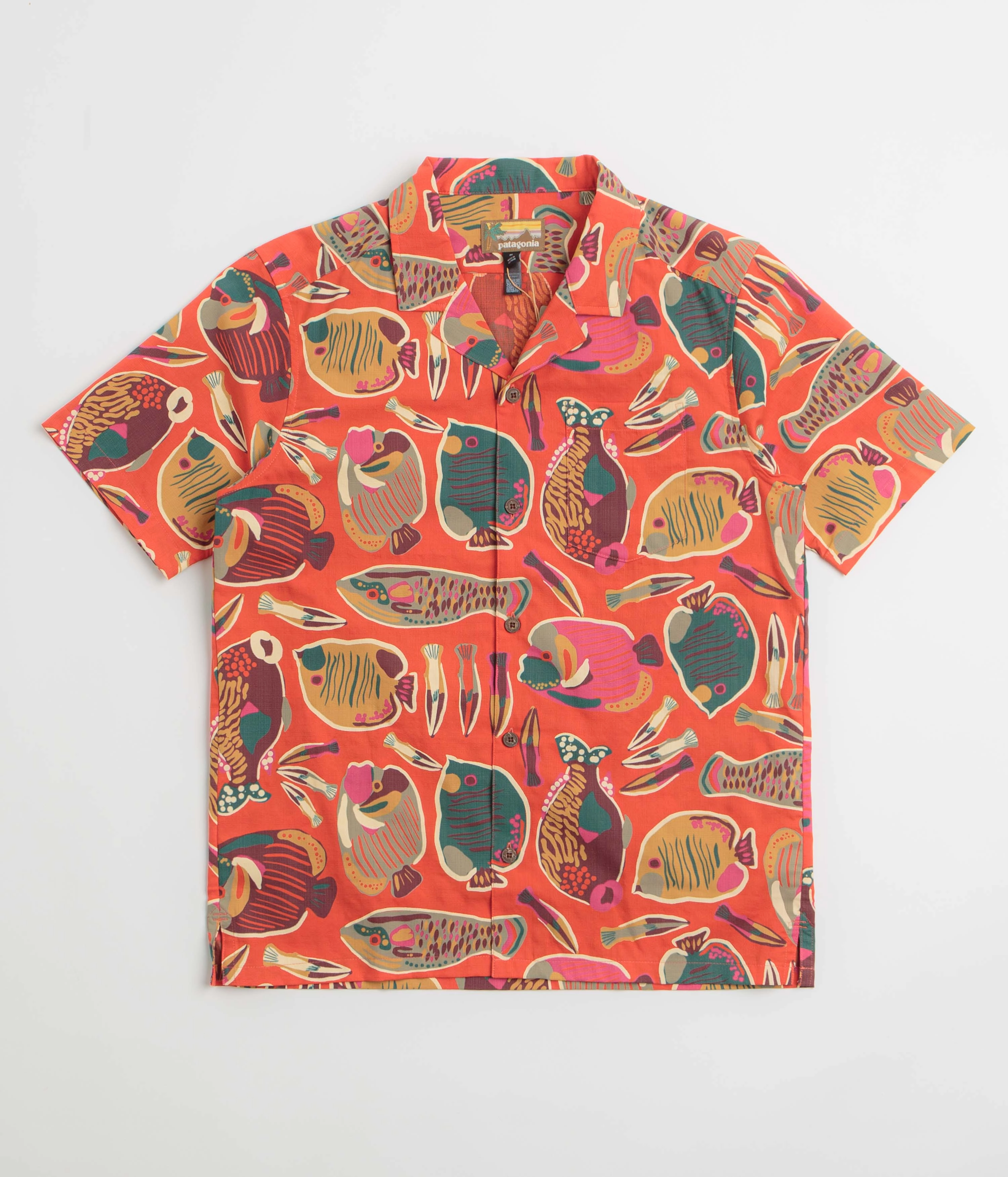 Patagonia Tidal Threads Camp Shirt - Wrasse: Pollinator Orange No Bulk Layering System