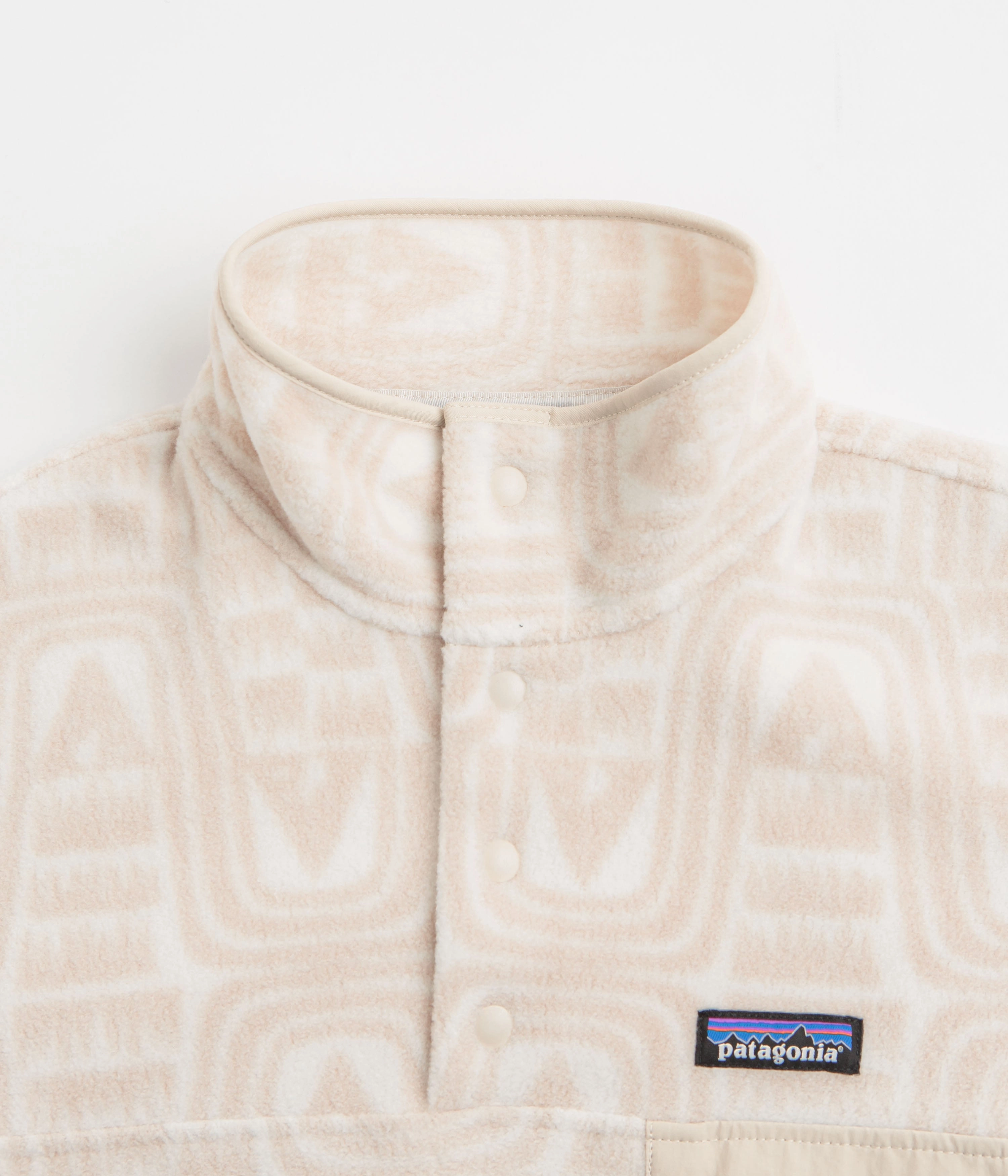 Patagonia Womens Lightweight Synchilla Snap-T Fleece - Flow: Dyno White Casual Outdoor