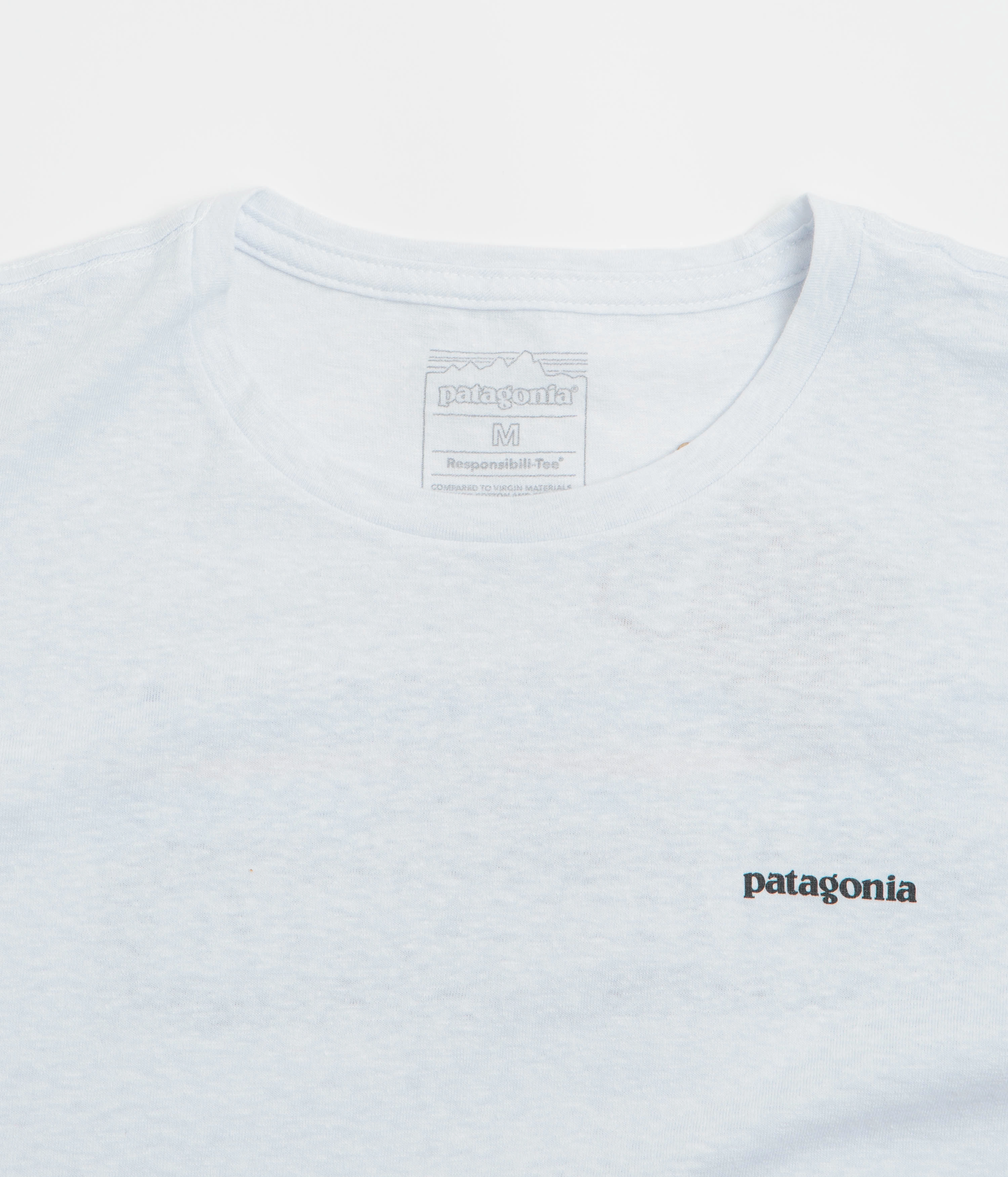 Drip Dry Fabric Premium Cotton Blend Patagonia Womens P-6 Logo Responsibili-Tee T-Shirt - White