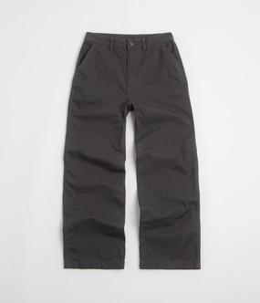 Straight Leg Patagonia Womens Point Reyes Canvas Wide Leg Pants - Ink Black