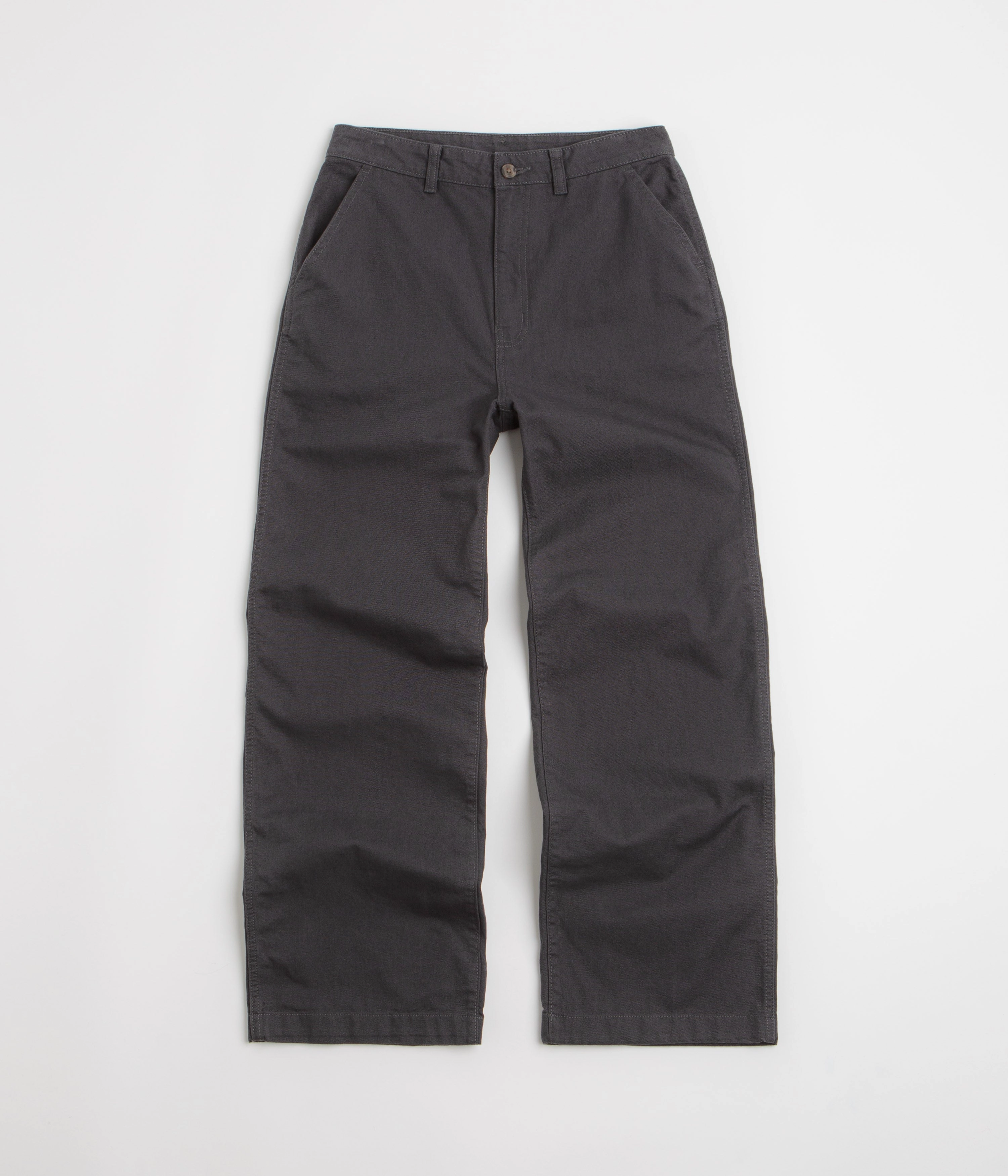 Straight Leg Patagonia Womens Point Reyes Canvas Wide Leg Pants - Ink Black