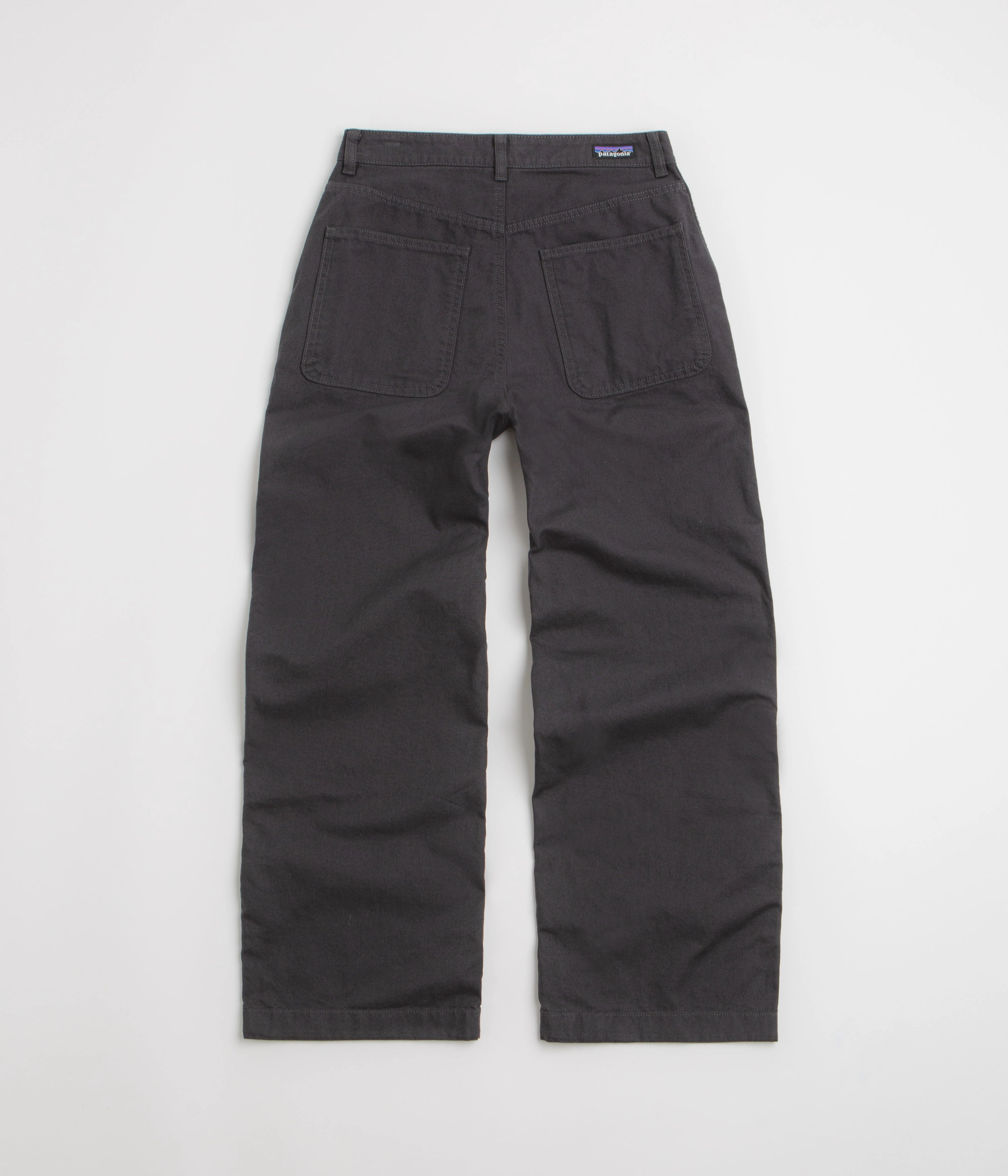 Patagonia Womens Point Reyes Canvas Wide Leg Pants - Ink Black Soft and Cozy