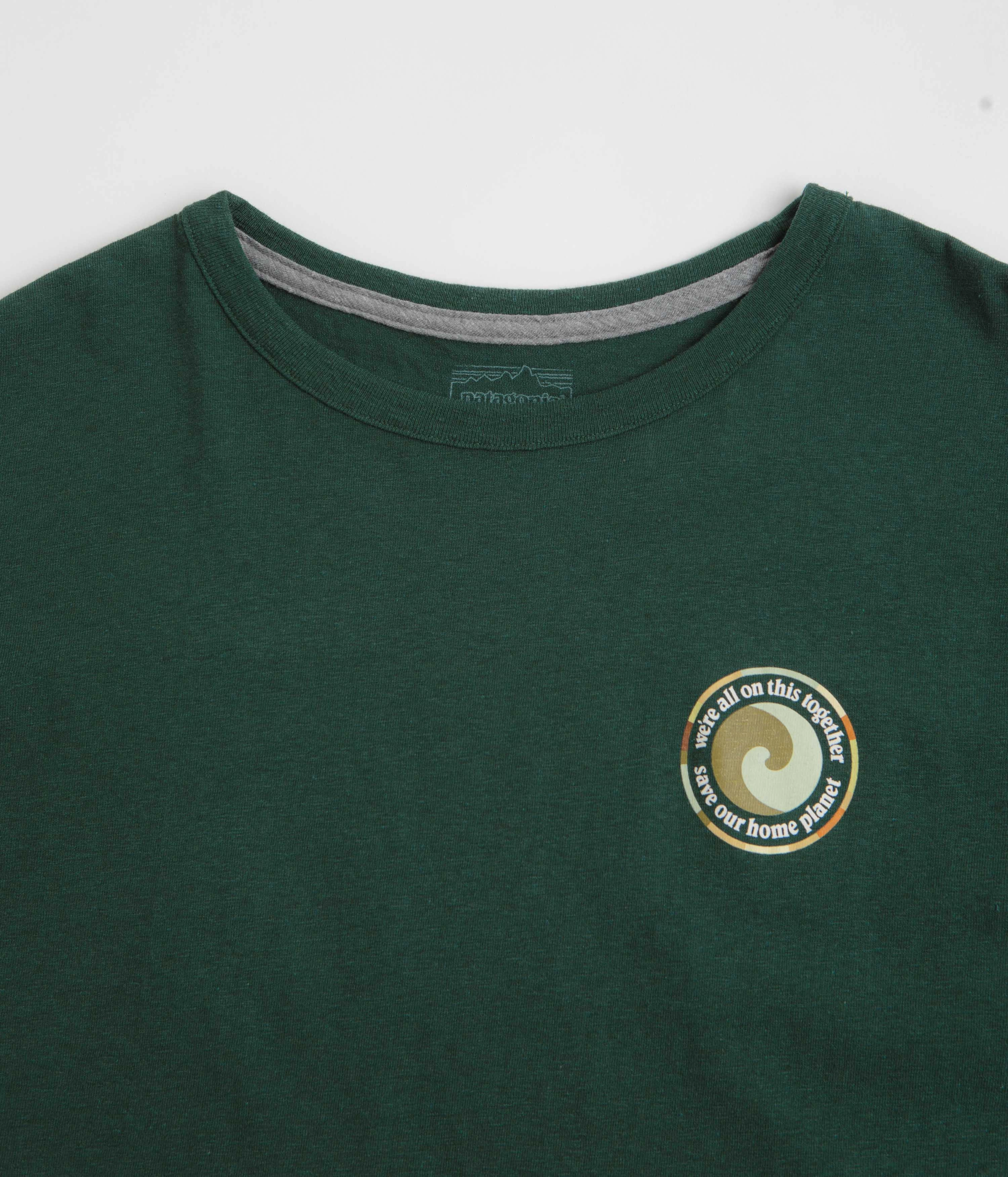 Sporty Fashion Multi Panel Design Patagonia Womens Unity Fitz Easy Cut Responsibili-Tee T-Shirt - Cascade Green