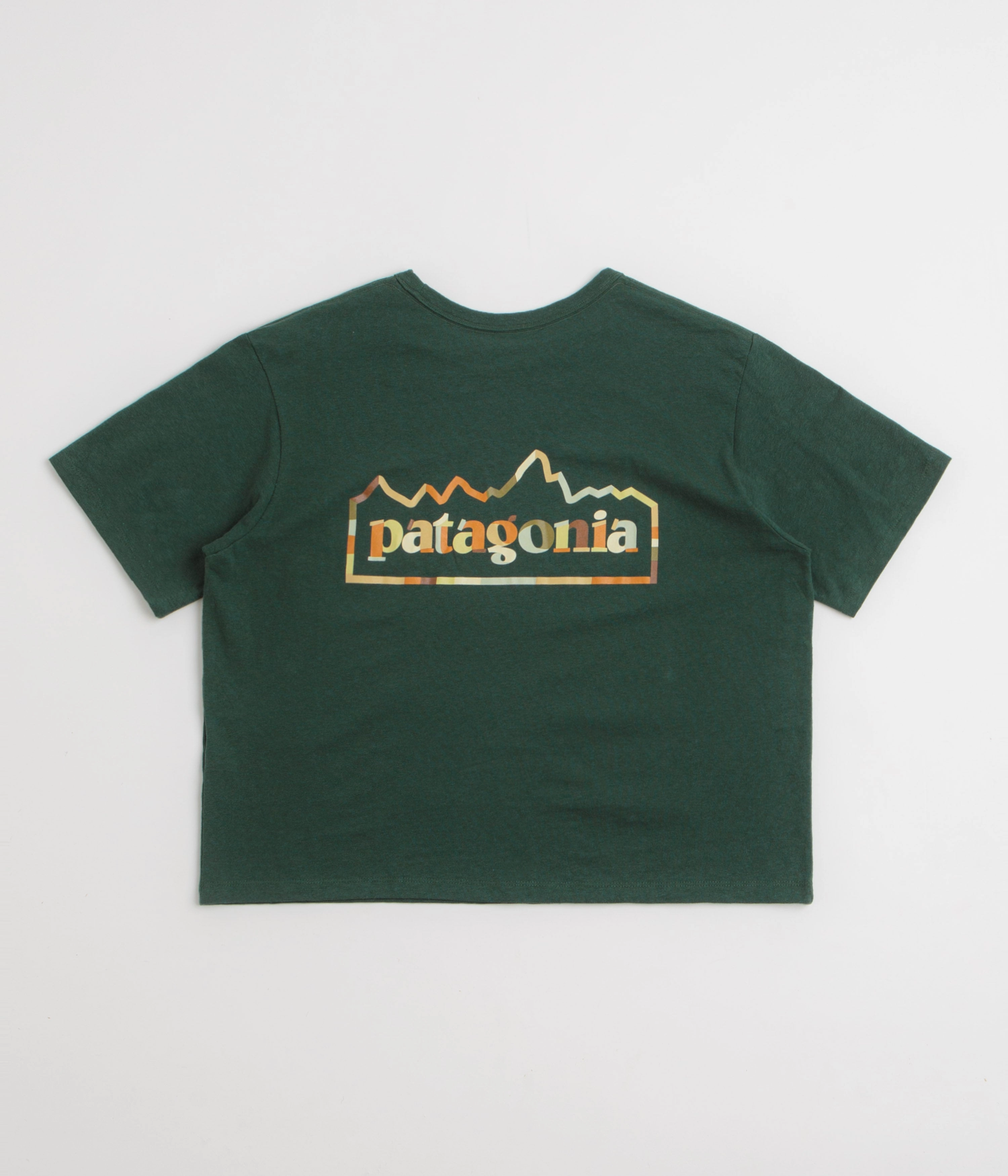 Versatile and Comfortable Stone Wash Process Patagonia Womens Unity Fitz Easy Cut Responsibili-Tee T-Shirt - Cascade Green