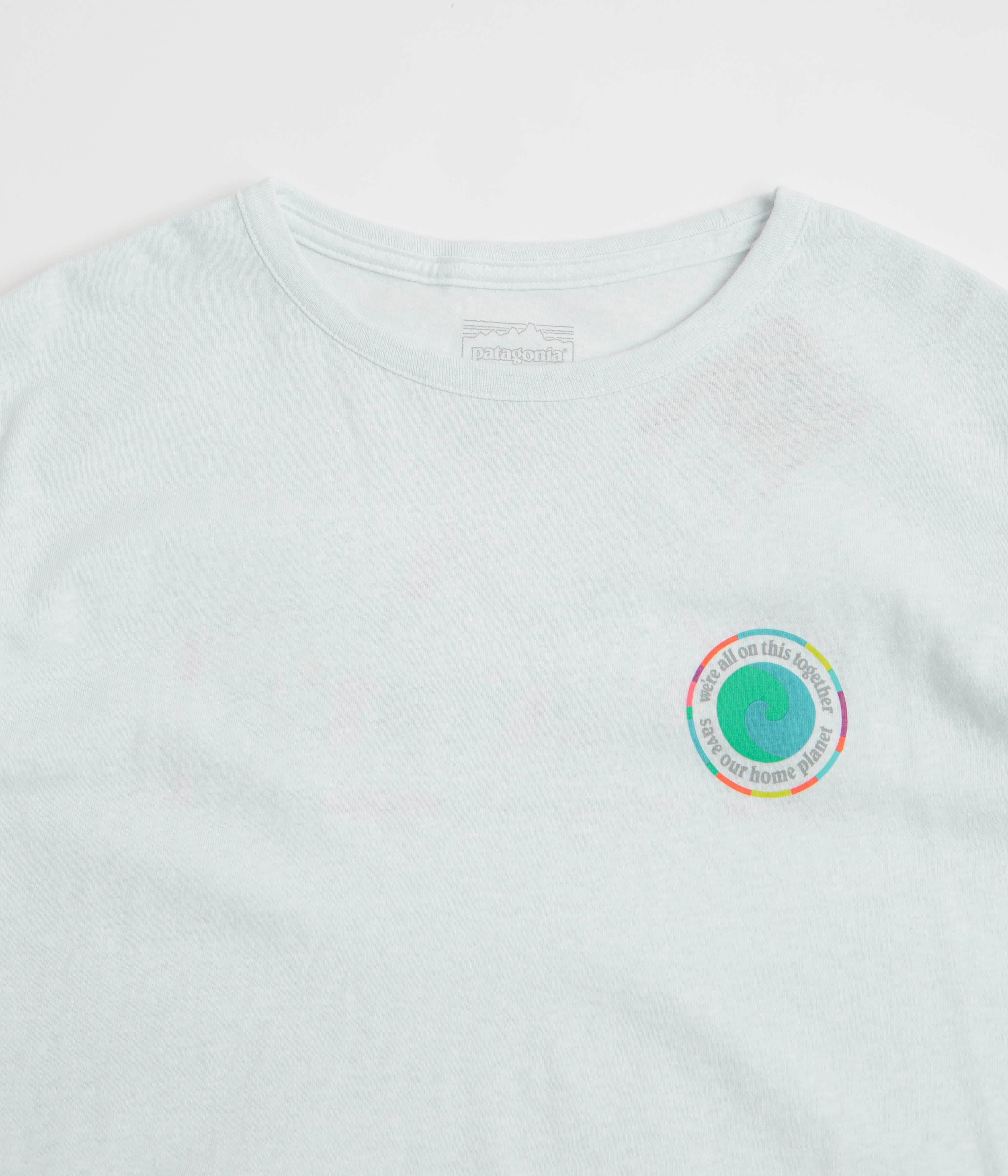 Patagonia Womens Unity Fitz Easy Cut Responsibili-Tee T-Shirt - White Anti Static Treatment Non Iron Fabric