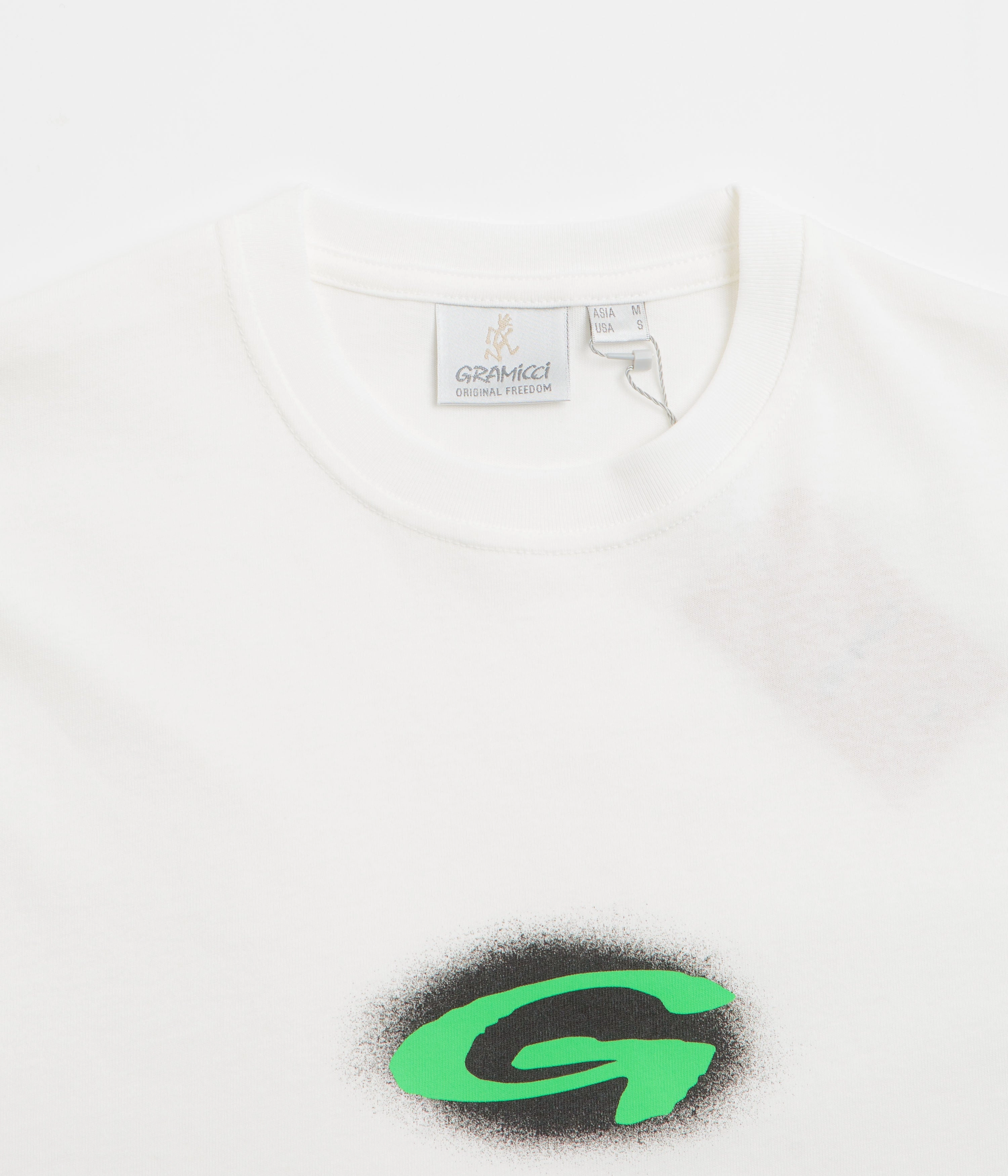 Gramicci G-Blur T-Shirt - White / Green Eco-friendly