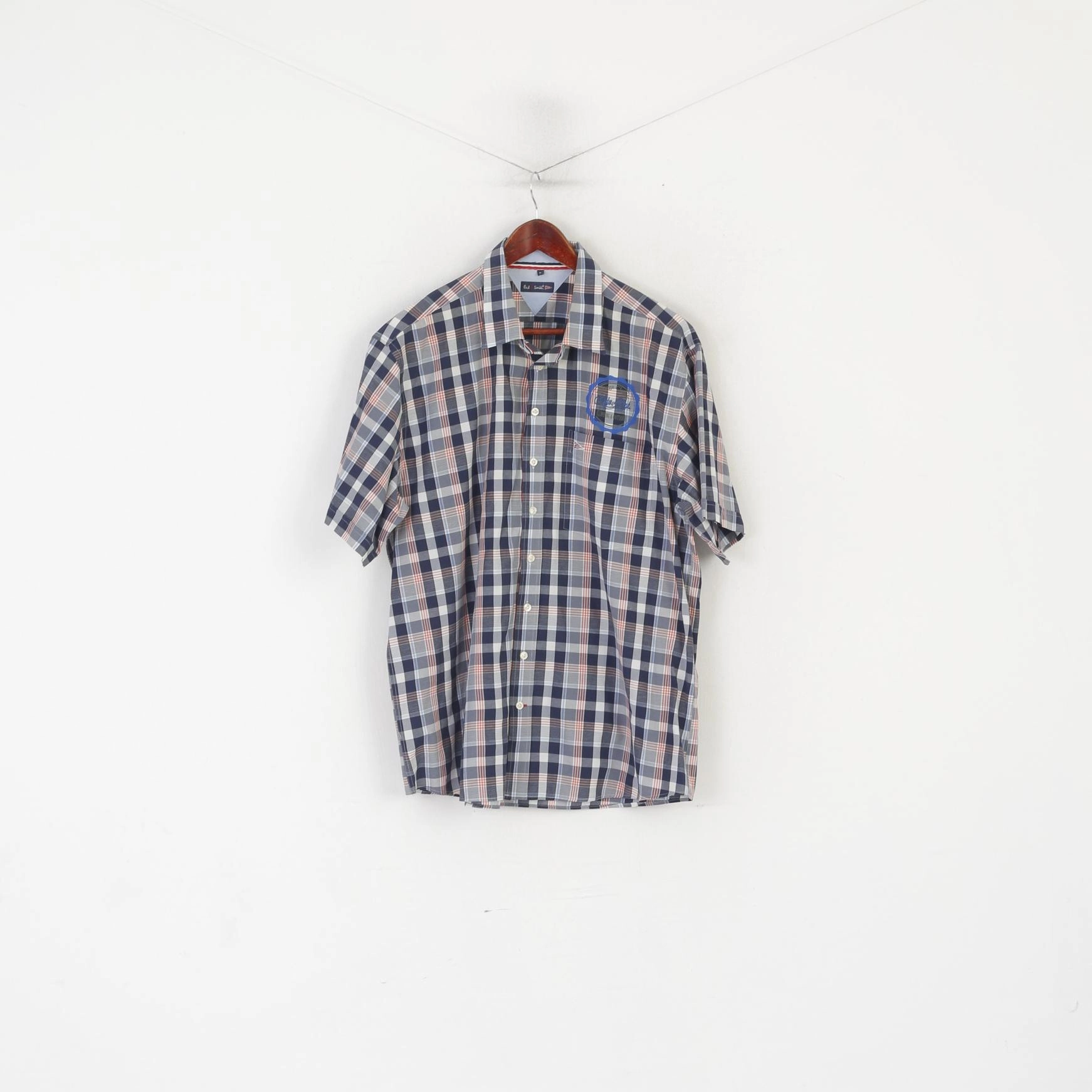 Paul R. Smith Men XL Casual Shirt Blue Cotton Vintage Classic Outdoor Climbing  Top Reinforced Buttonholes