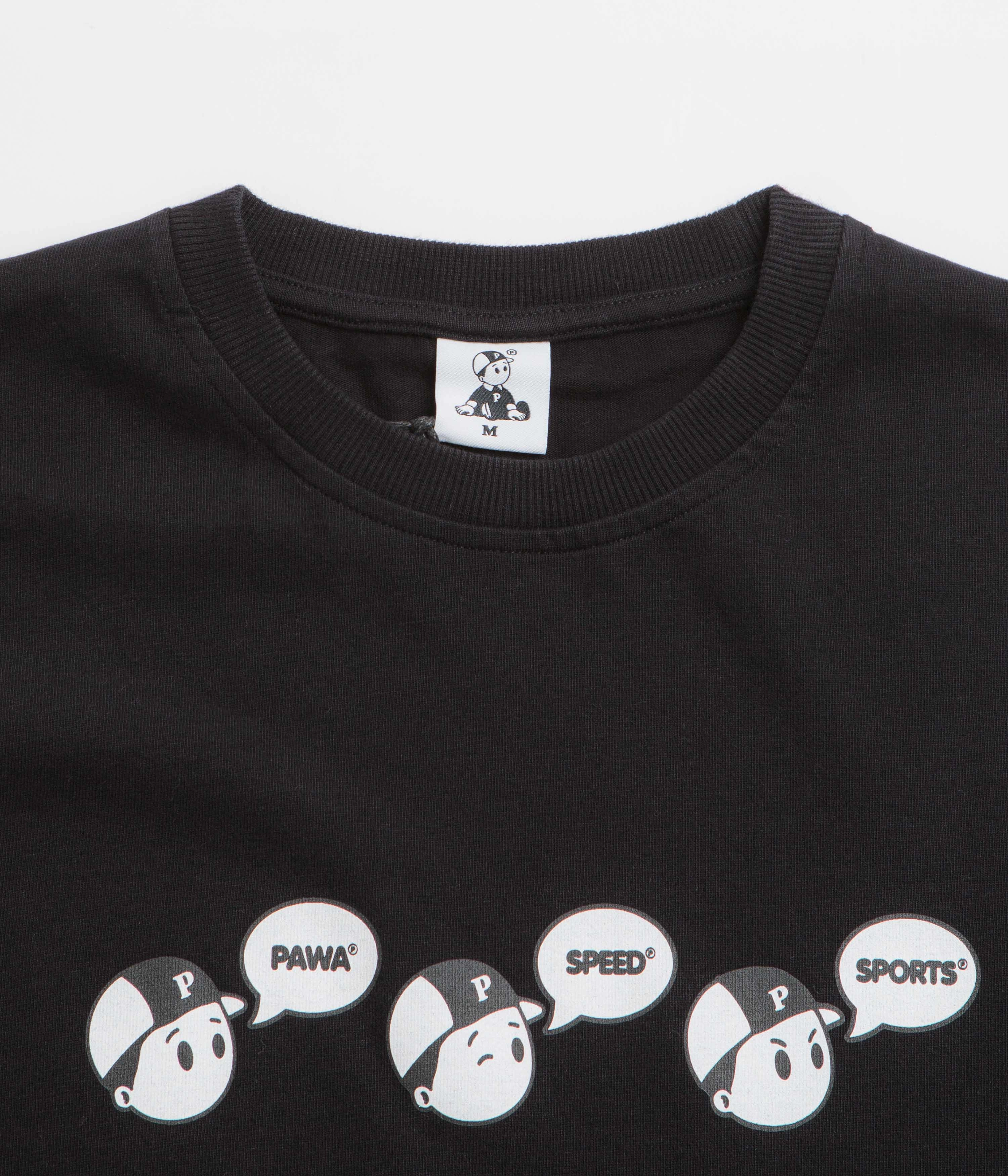 Functional Wearable Comfy Fit Layer Pawa Speed Sports Emotions T-Shirt - Black