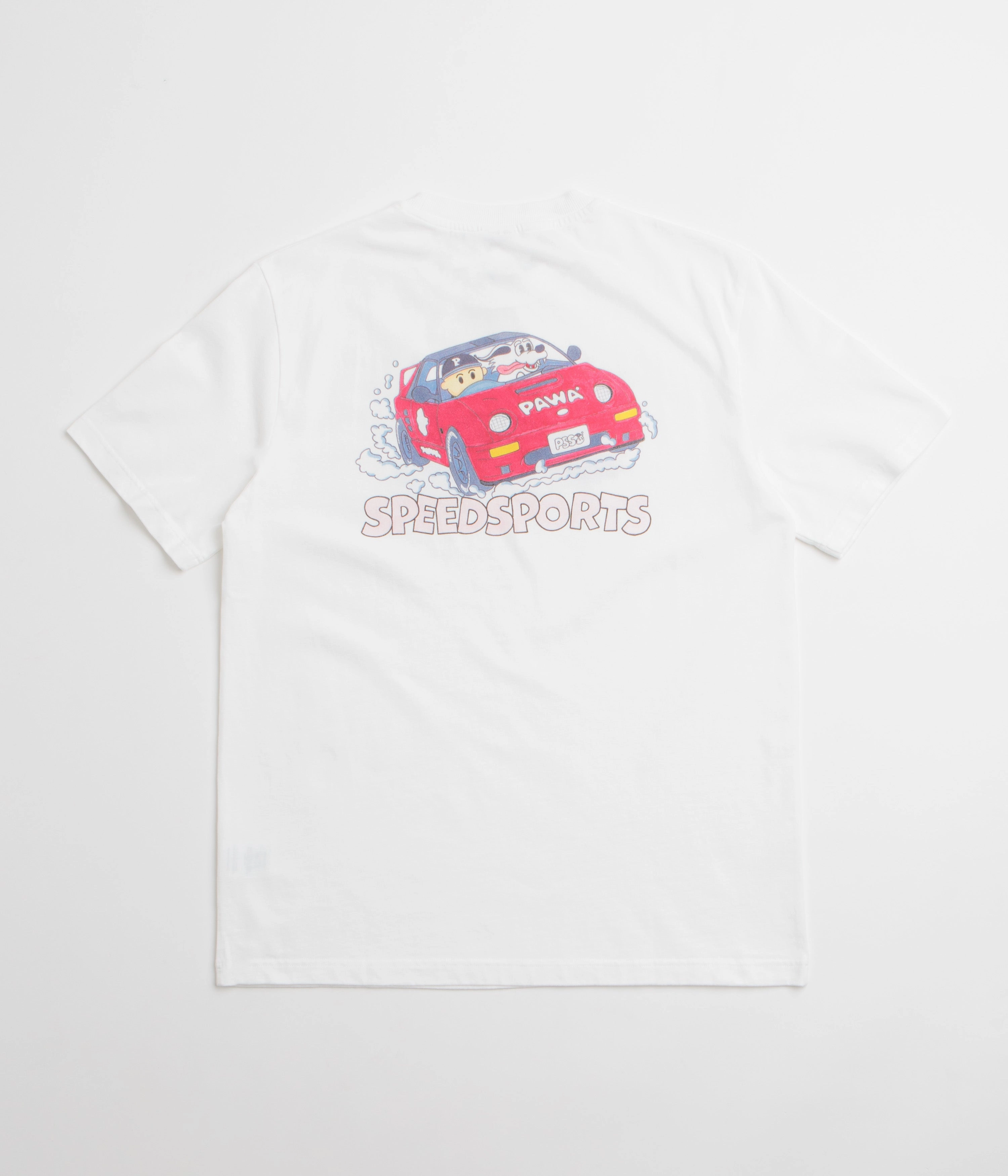 Pawa Speed Sports Raceday T-Shirt - White Outdoor Trend Look Stylish Outfit