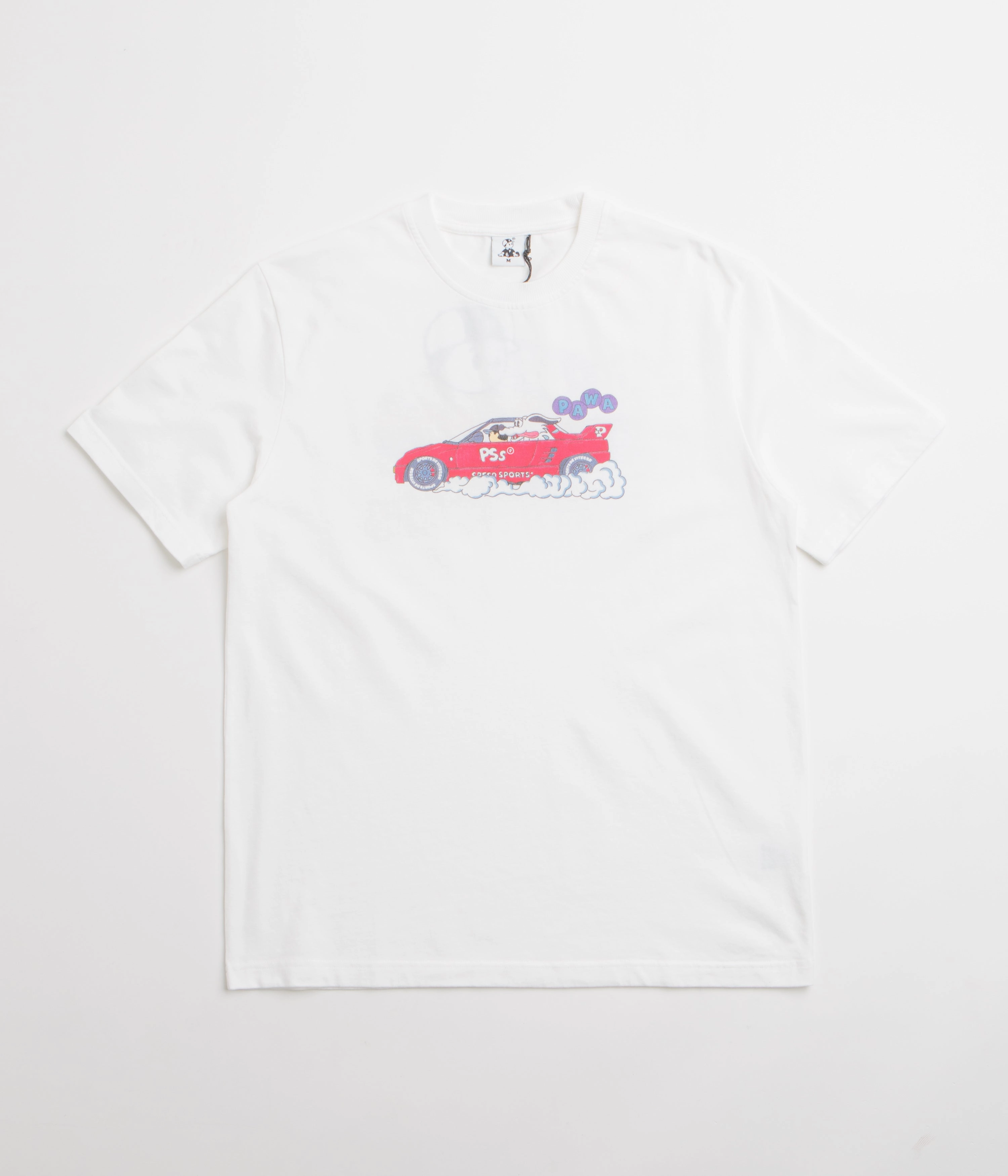 Simple Style Pawa Speed Sports Raceday T-Shirt - White