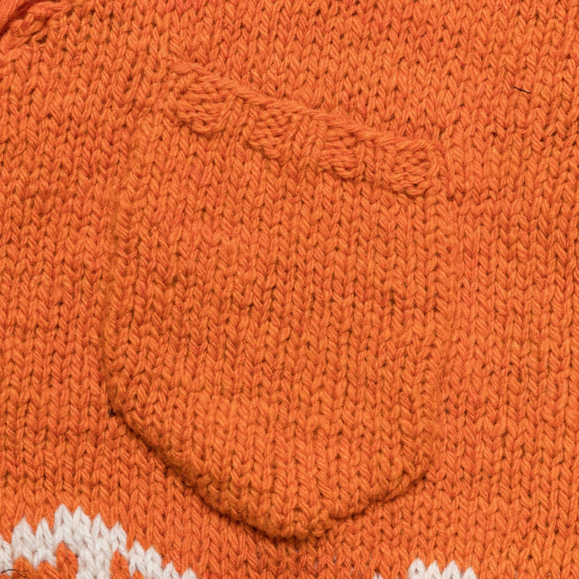 Street Layer Peace Cardigan - Orange/White