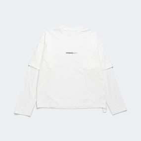 Cool and Chic Sleek And Stylish Peacemaker Painted Double Layer Boxy T-Shirt - Snow White