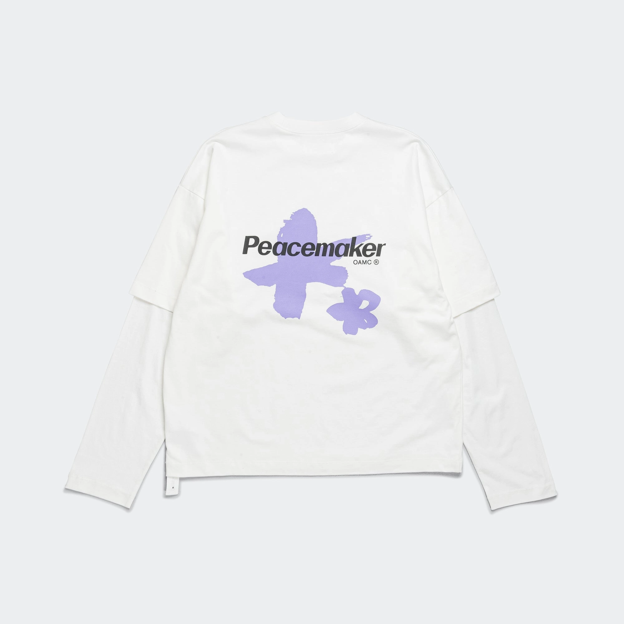 Prom Peacemaker Painted Double Layer Boxy T-Shirt - Snow White