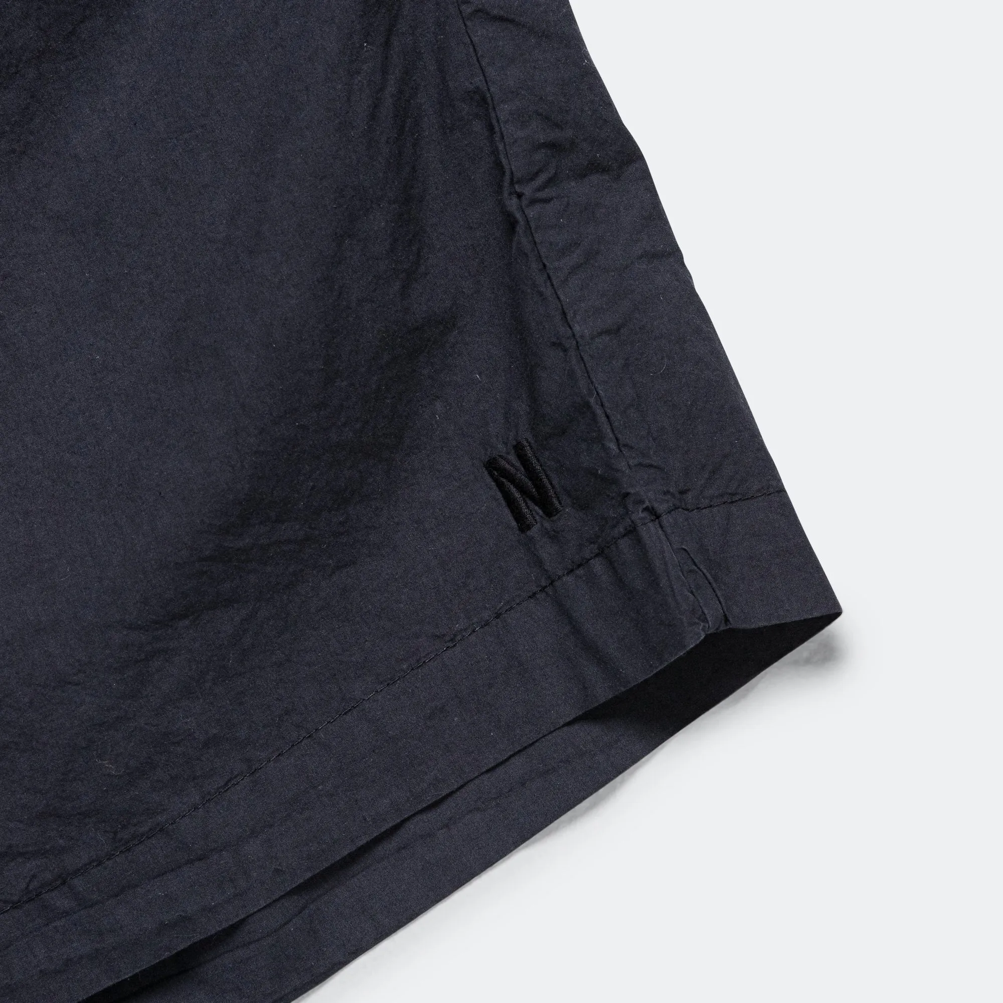 Per Cotton Tencel Shorts - Dark Navy Simple Fit