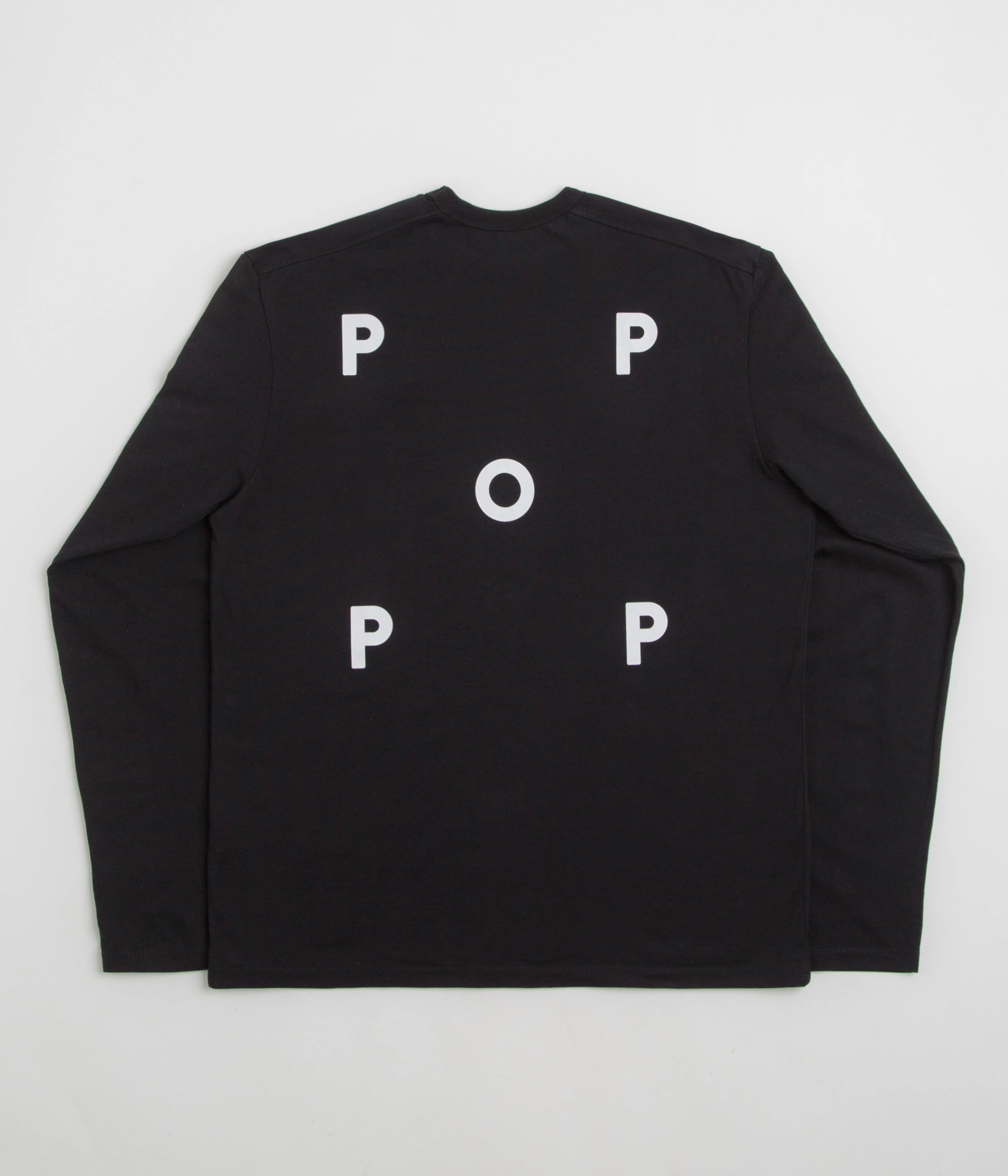Pop Trading Company Logo Long Sleeve T-Shirt - Black / White Practical Design Top Rated