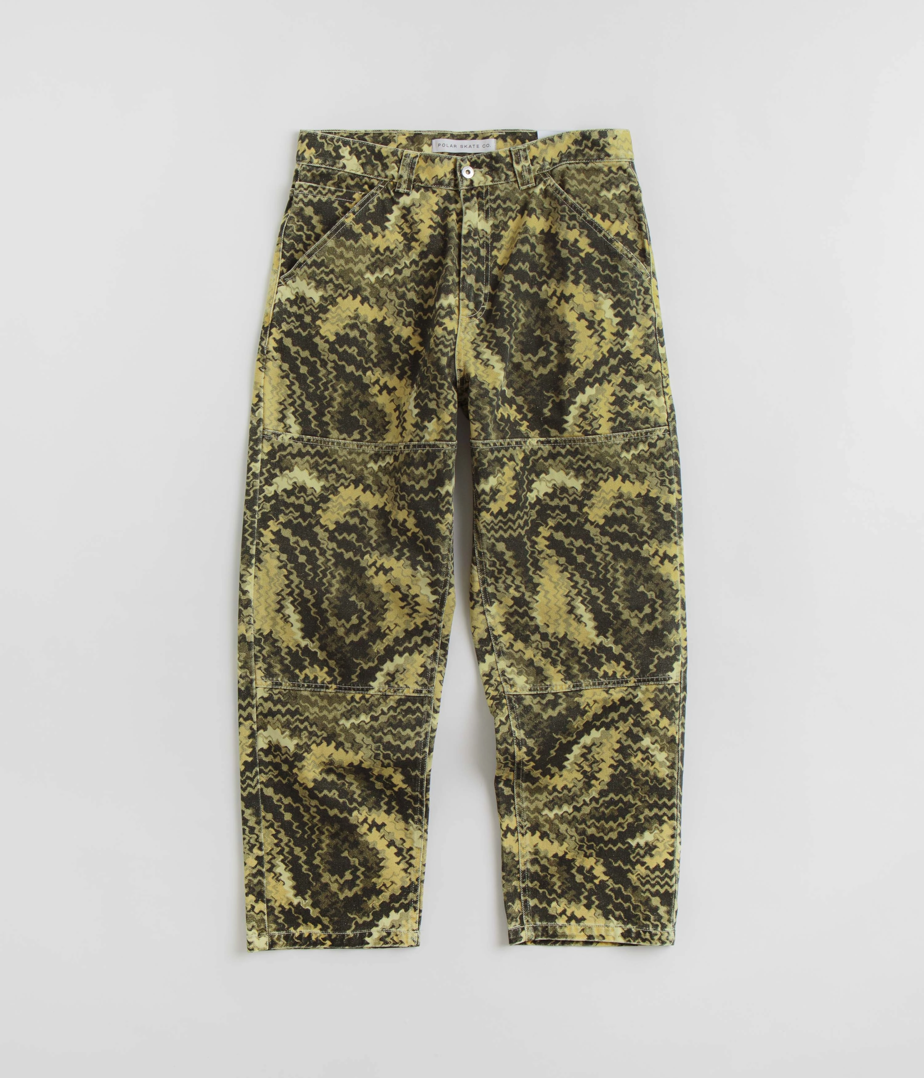 Polar 93 Camo Work Pants - Green RegularFit Flexible Cut