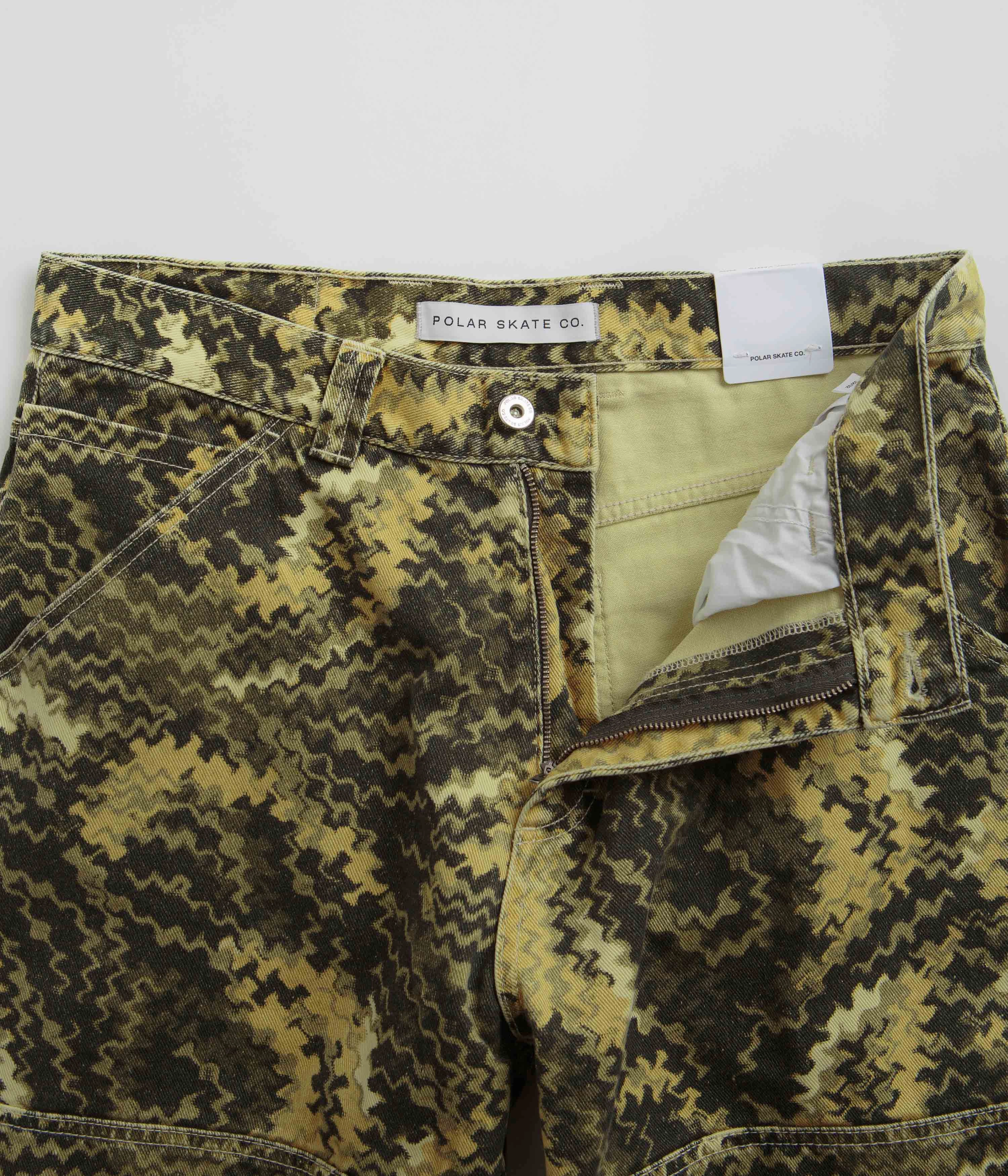 Wrinkle Free Fabric Cozy Touch Polar 93 Camo Work Pants - Green