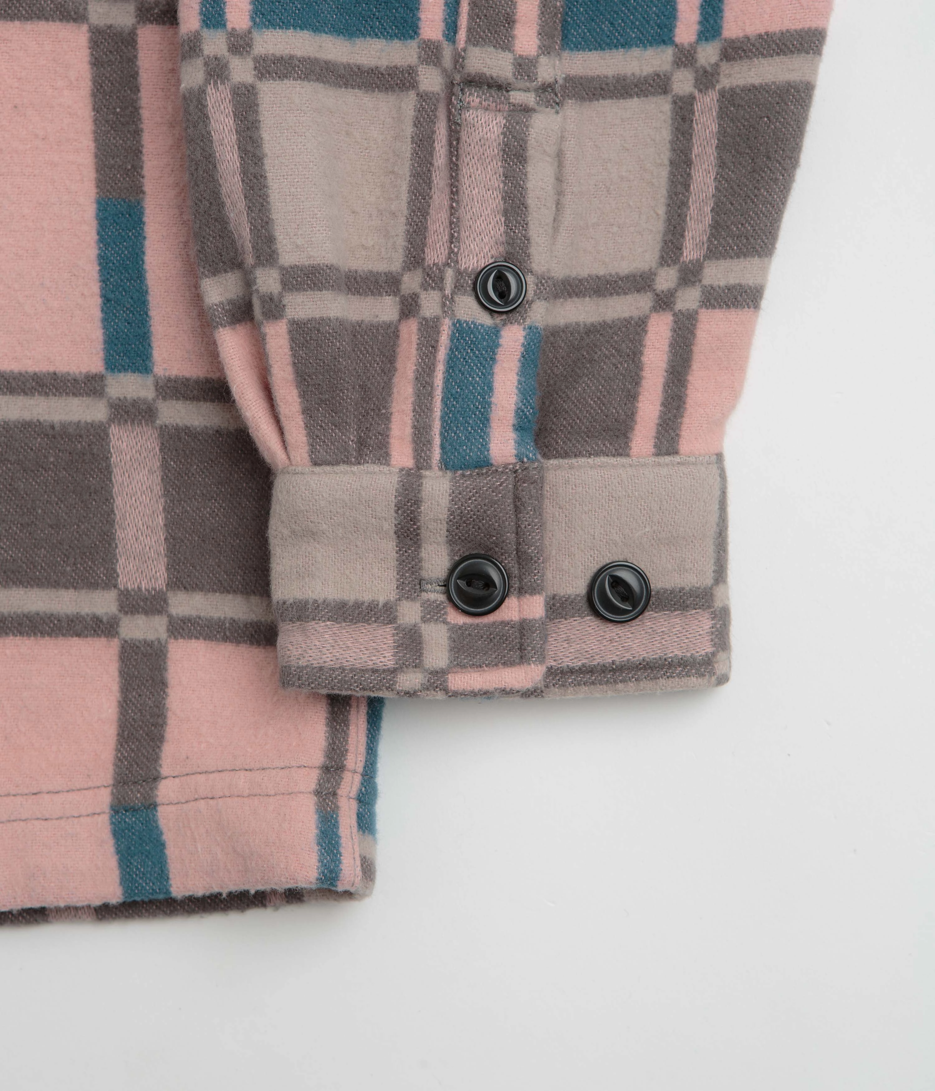 Gramicci Anthony Flannel Shirt - Blush Check Social Meetup Comfortable Wear